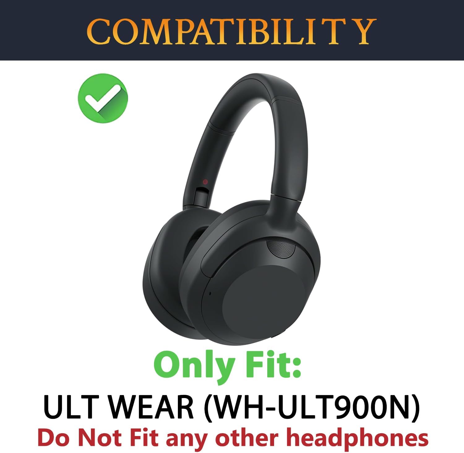 SOULWIT Headband Side Cover Slider for Sony ULT WEAR (Model: WH-ULT900N)