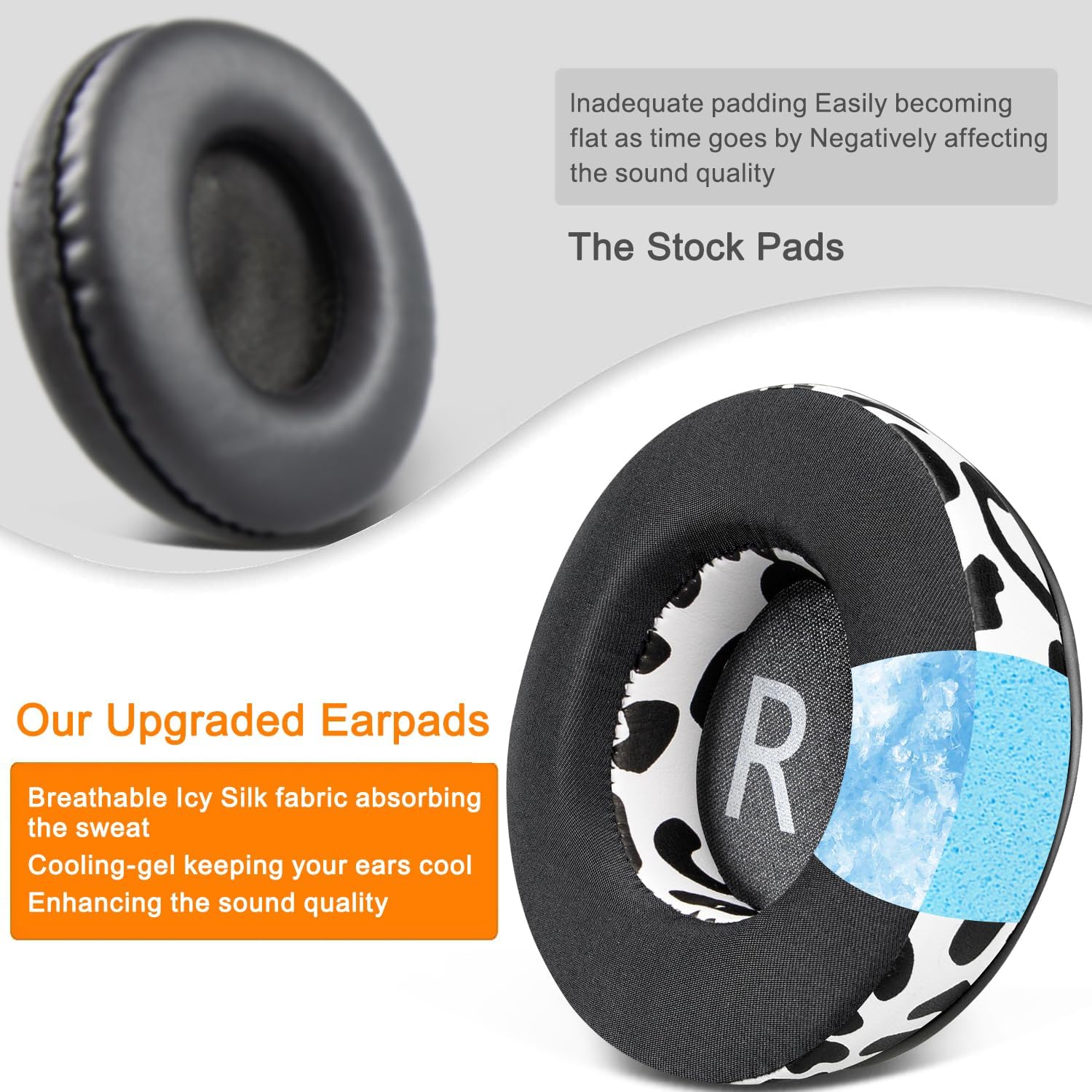 SOULWIT Earpads for JBL Synchros E50BT / S500 / S700 - Cooling Gel