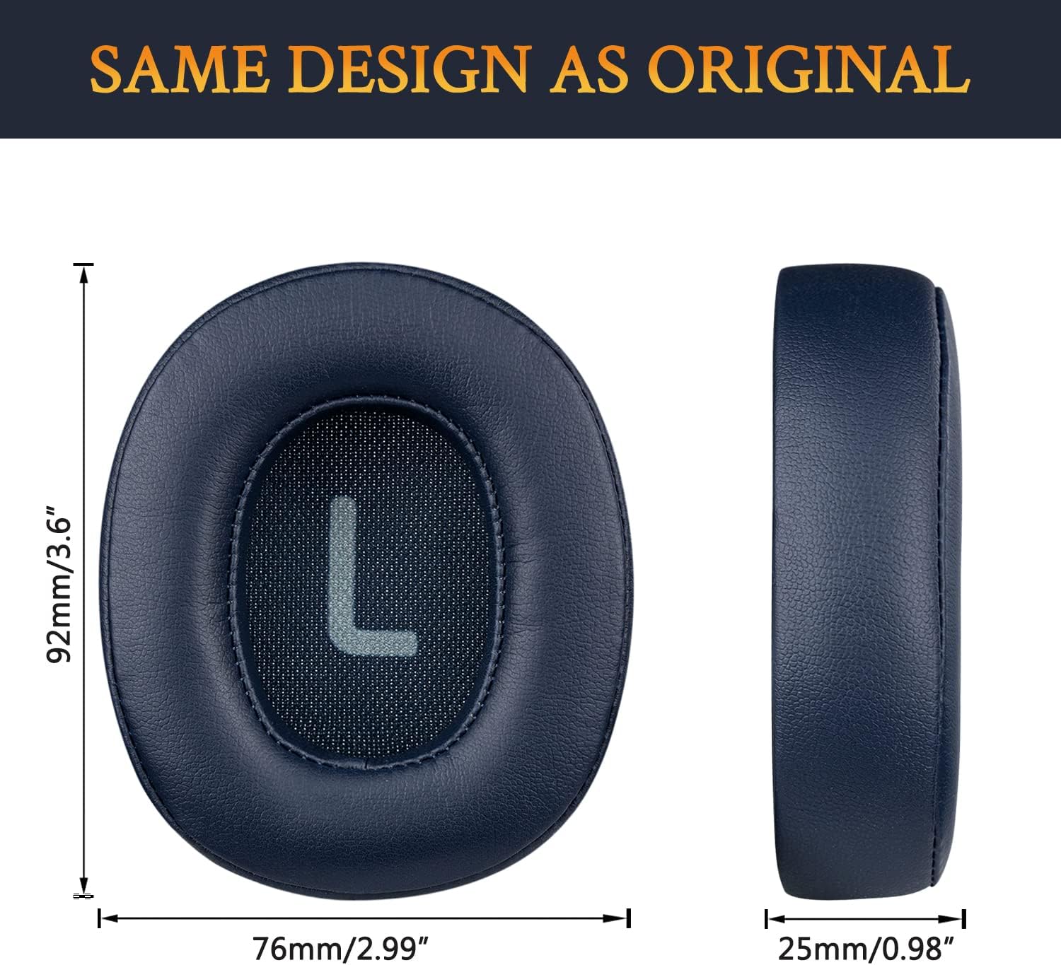 SOULWIT Earpads for JBL Tune 700BT, 710BT, 720BT, 750BTNC, 760NC, 770NC - Protein Leather