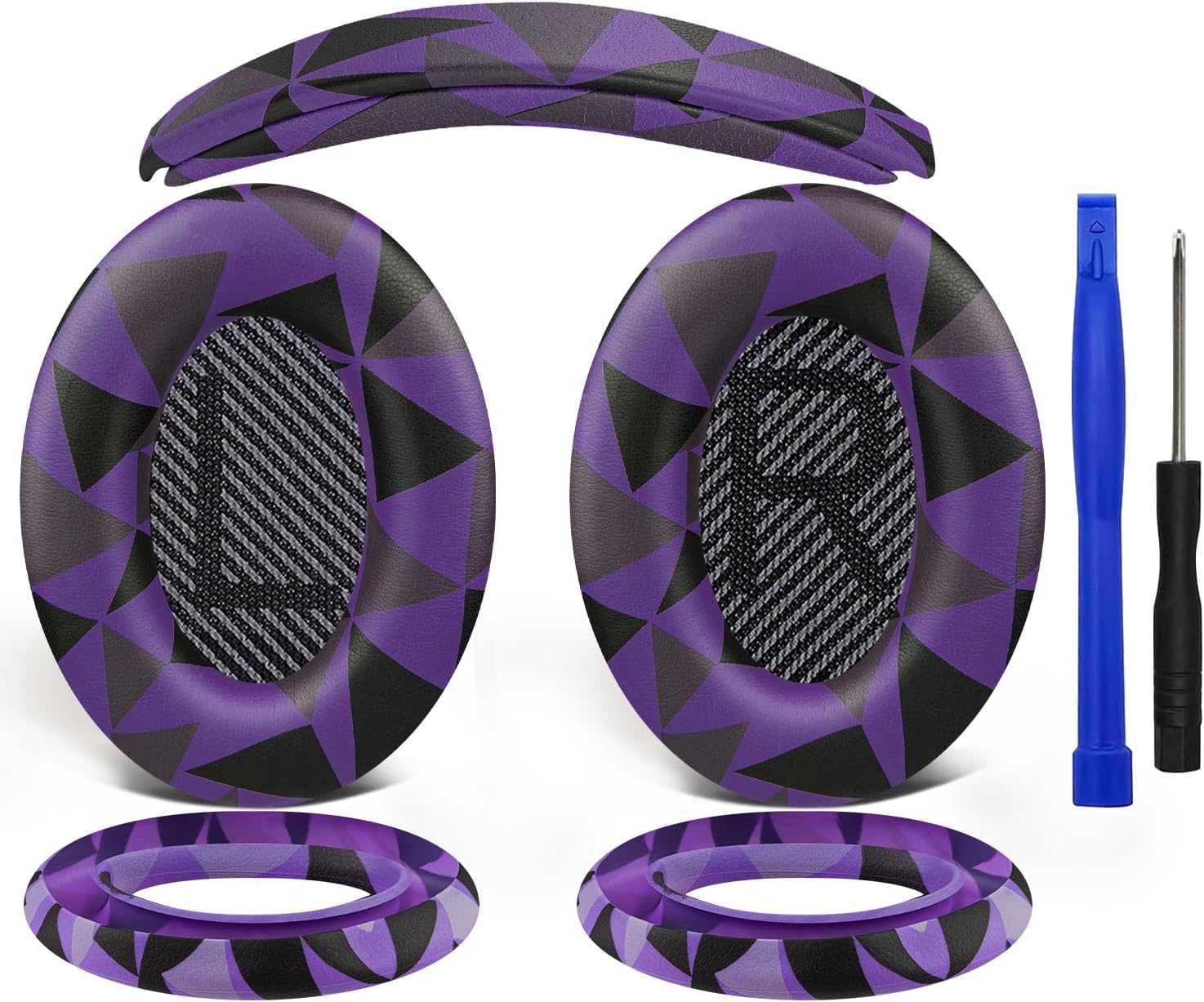 SOULWIT Earpads + Headband + Silicone Earpads Cover for Bose QuietComfort 35 Series