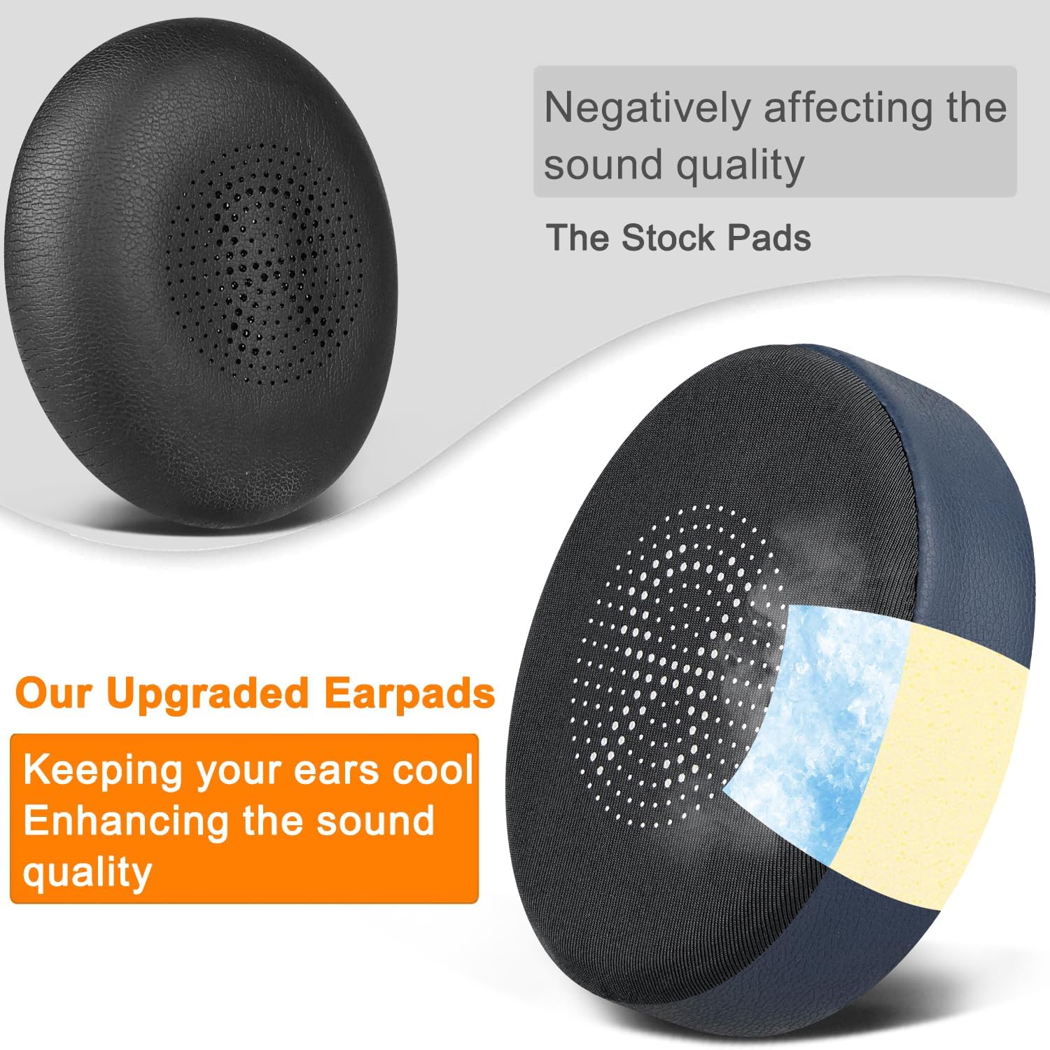 SOULWIT Earpads for Jabra Evolve2 65/40, Elite 45h - Cooling Gel