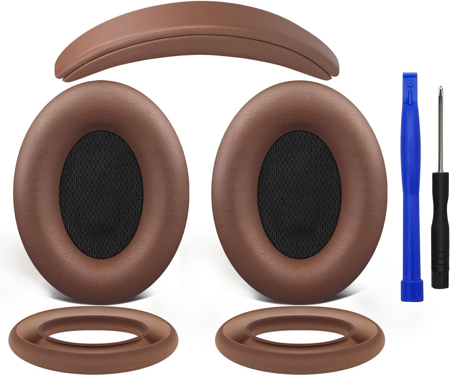 SOULWIT Replacement Kit for Bose QuietComfort 15, QuietComfort 2, Earpads + Headband + Earpads Cover