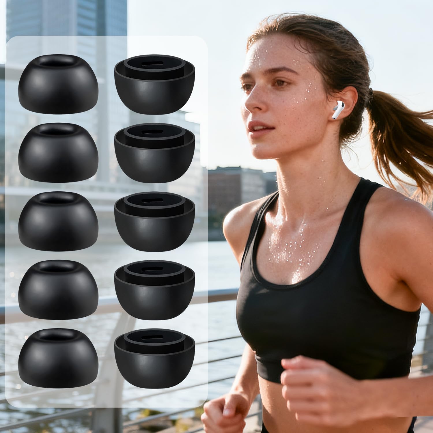 SOULWIT Silicone Ear Tips for AirPods Pro 3 - 5 pairs