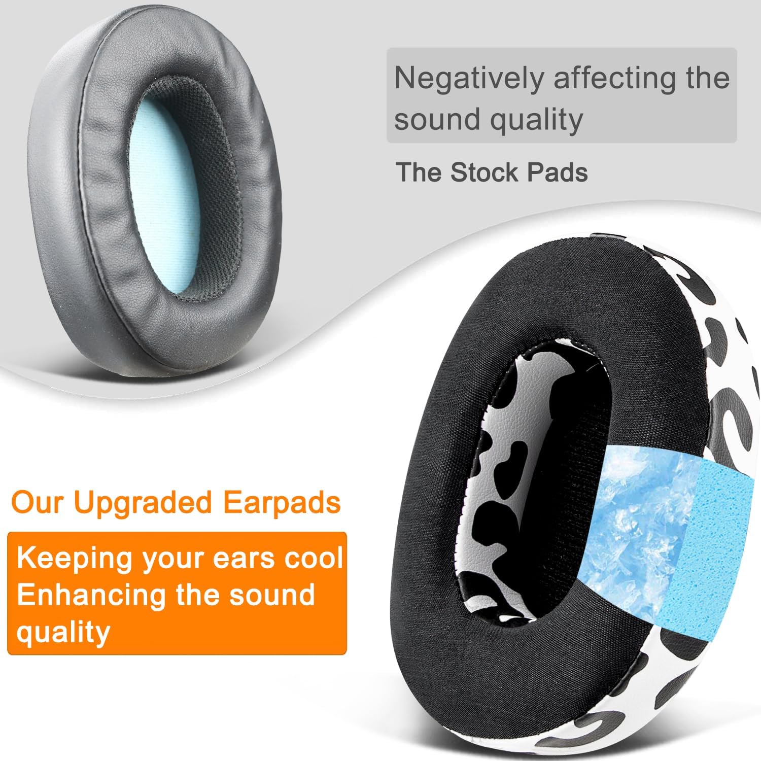 SOULWIT Earpads for Skullcandy Hesh 3/ANC/Evo & Crusher Wireless/ANC/Evo & Venue ANC - Cooling Gel
