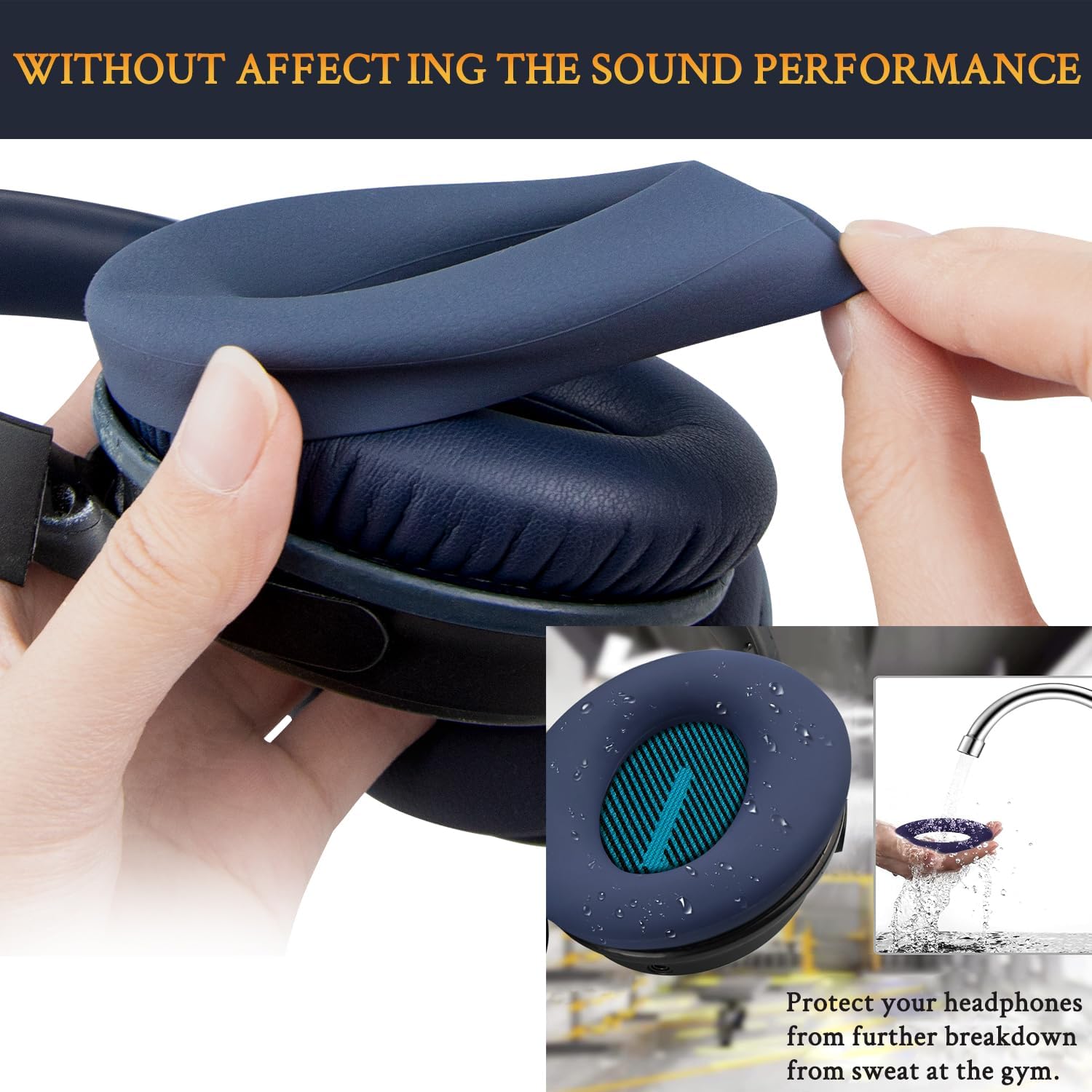SOULWIT Replacement Kit for Bose QuietComfort 25, Earpads + Headband + Earpads Cover