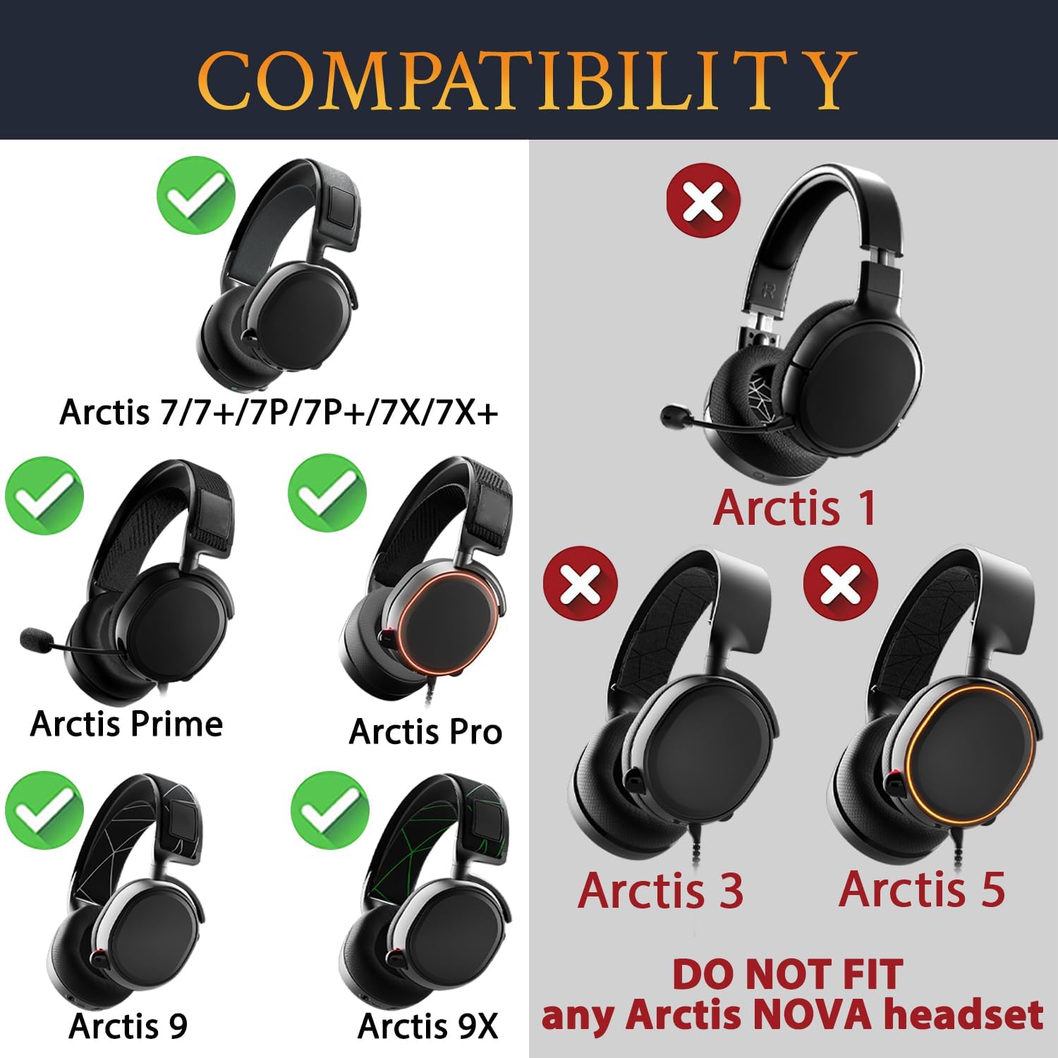 SOULWIT Headband for SteelSeries Arctis 7/7+/7X/7X+/7P/7P+/9/9X/Pro/Prime