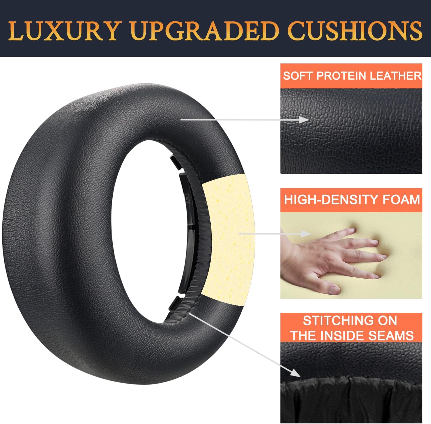 SOULWIT Earpads for Sony PlayStation 5 Pulse PS5 3D - Protein Leather