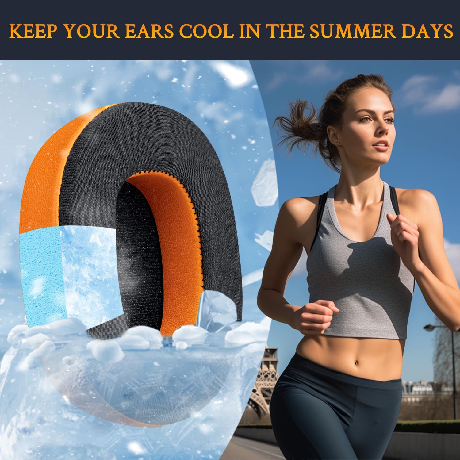 SOULWIT Earpads for Skullcandy Hesh 3/ANC/Evo & Crusher Wireless/ANC/Evo & Venue ANC - Cooling Gel