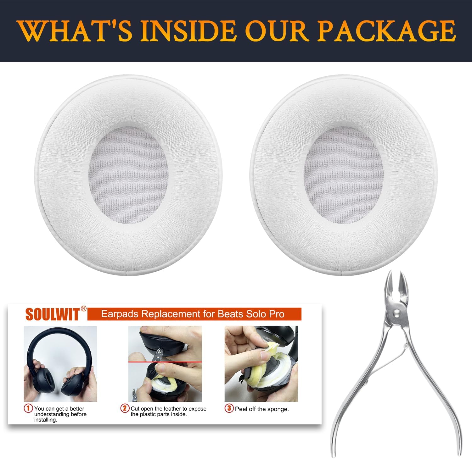SOULWIT Earpads for Beats Solo Pro - Protein Leather