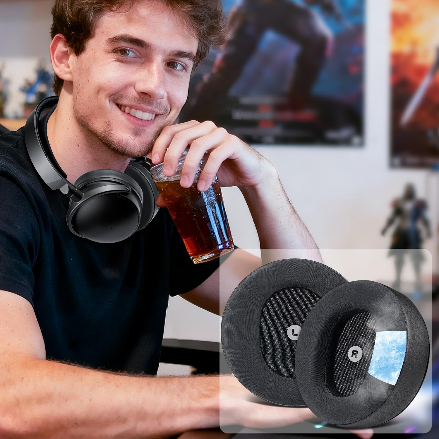 SOULWIT Earpads for Audeze Maxwell - Cooling Gel