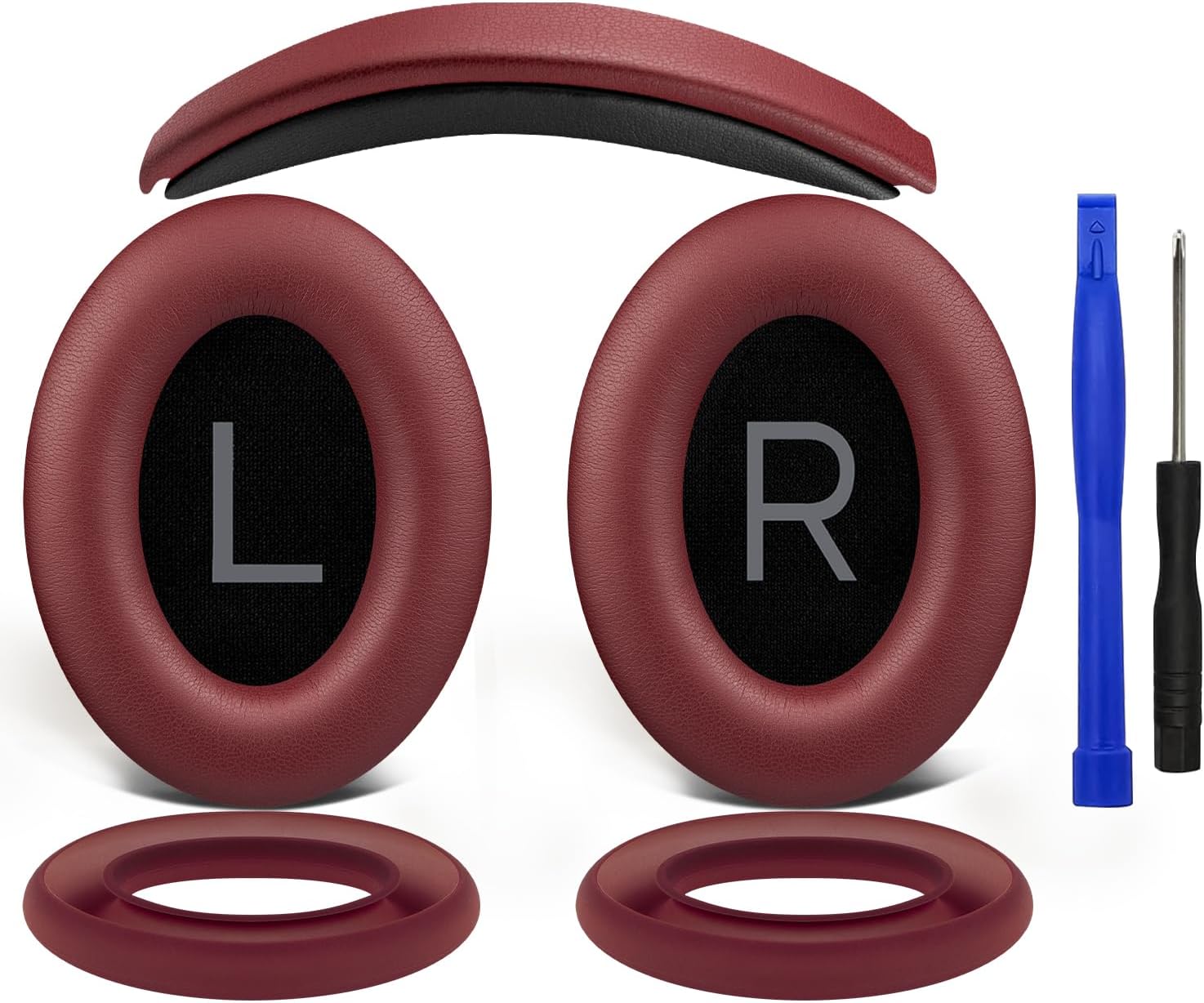 SOULWIT Replacement Kit for Bose QuietComfort 45 Series, Earpads + Headband + Earpads Cover