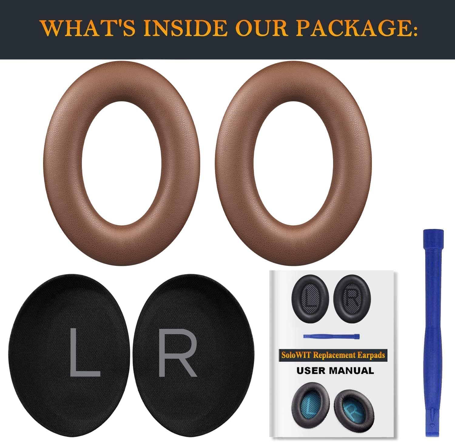 SOULWIT Earpads for Bose QuietComfort 45 Series - Protein Leather