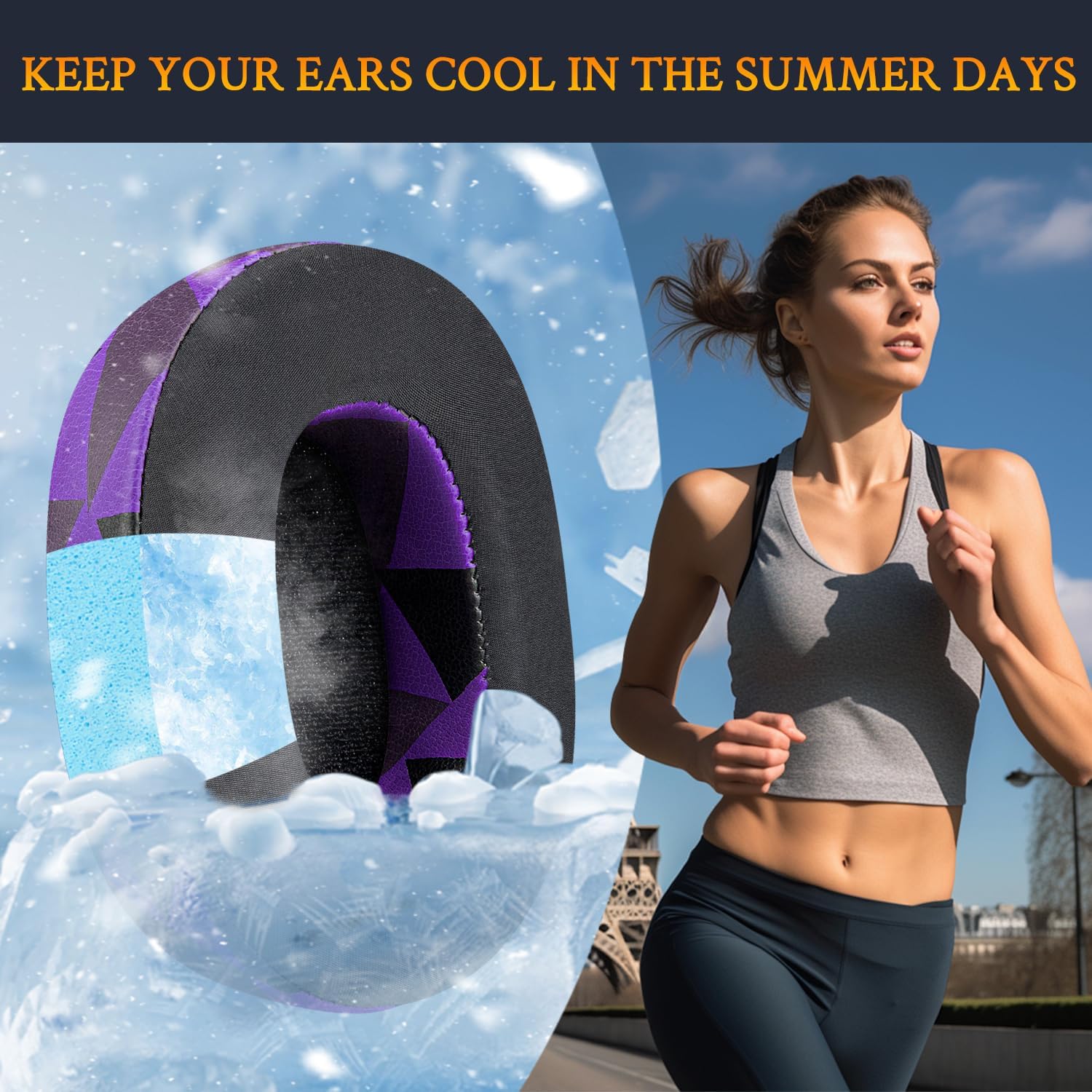 SOULWIT Earpads for Skullcandy Hesh 3/ANC/Evo & Crusher Wireless/ANC/Evo & Venue ANC - Cooling Gel