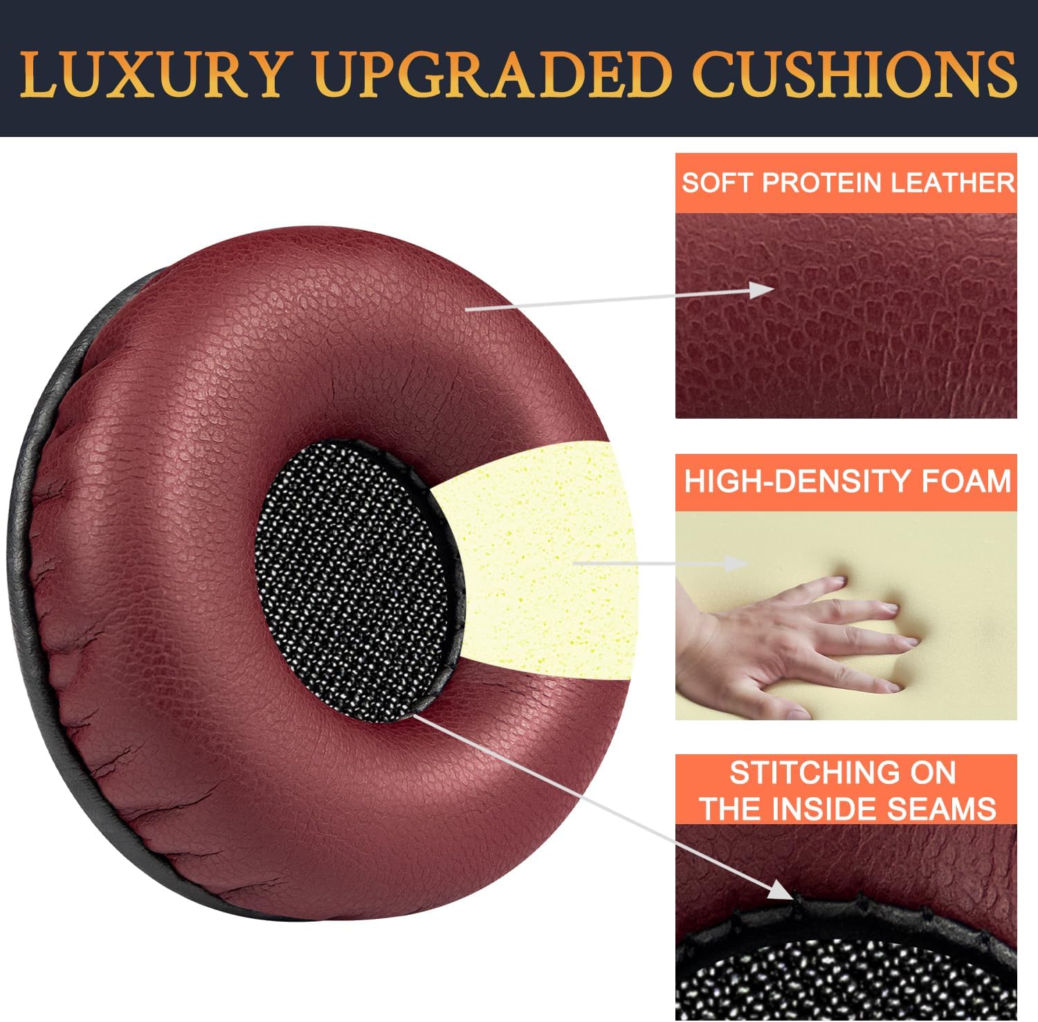 SOULWIT Earpads for BlueParrott B150, B250-XT, B250-XTS, B250-XT Plus - Protein Leather