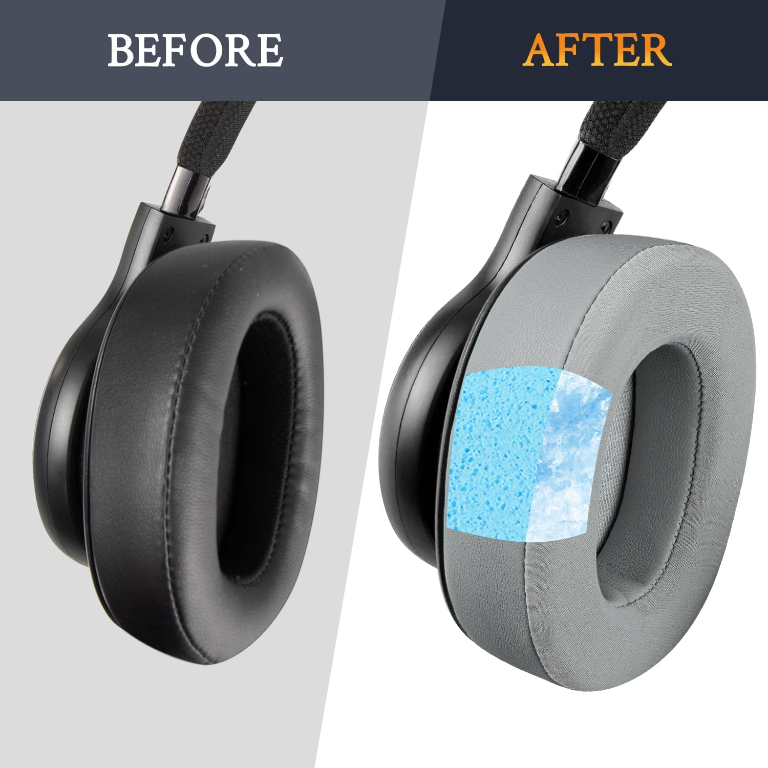 SOULWIT Earpads for JBL E55BT - Cooling Gel