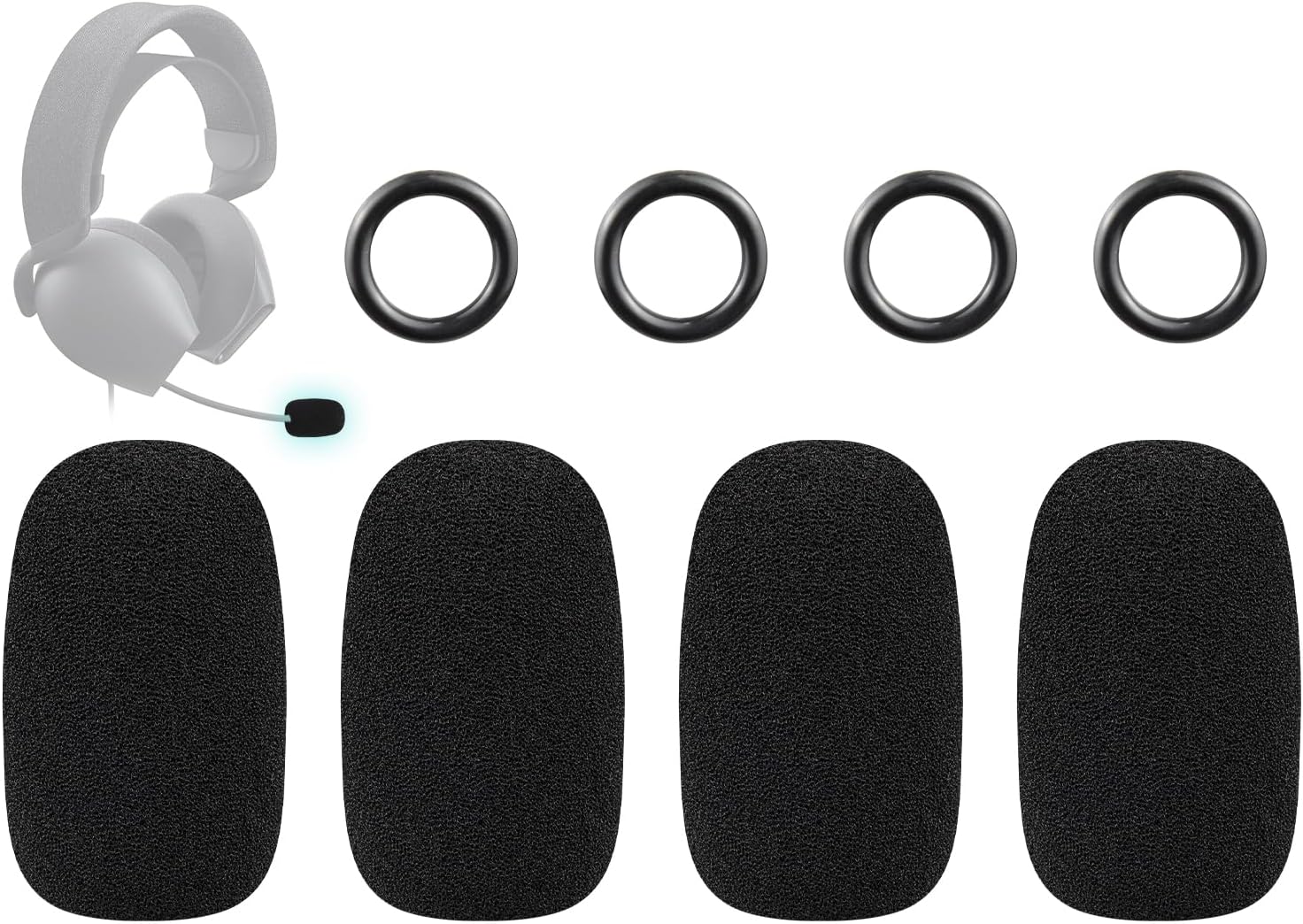 SOULWIT Microphone Pop Filter for Alienware Pro/AW310H/AW510H/AW520H/AW720H/AW725H/AW920H/AW988 - 4Pcs