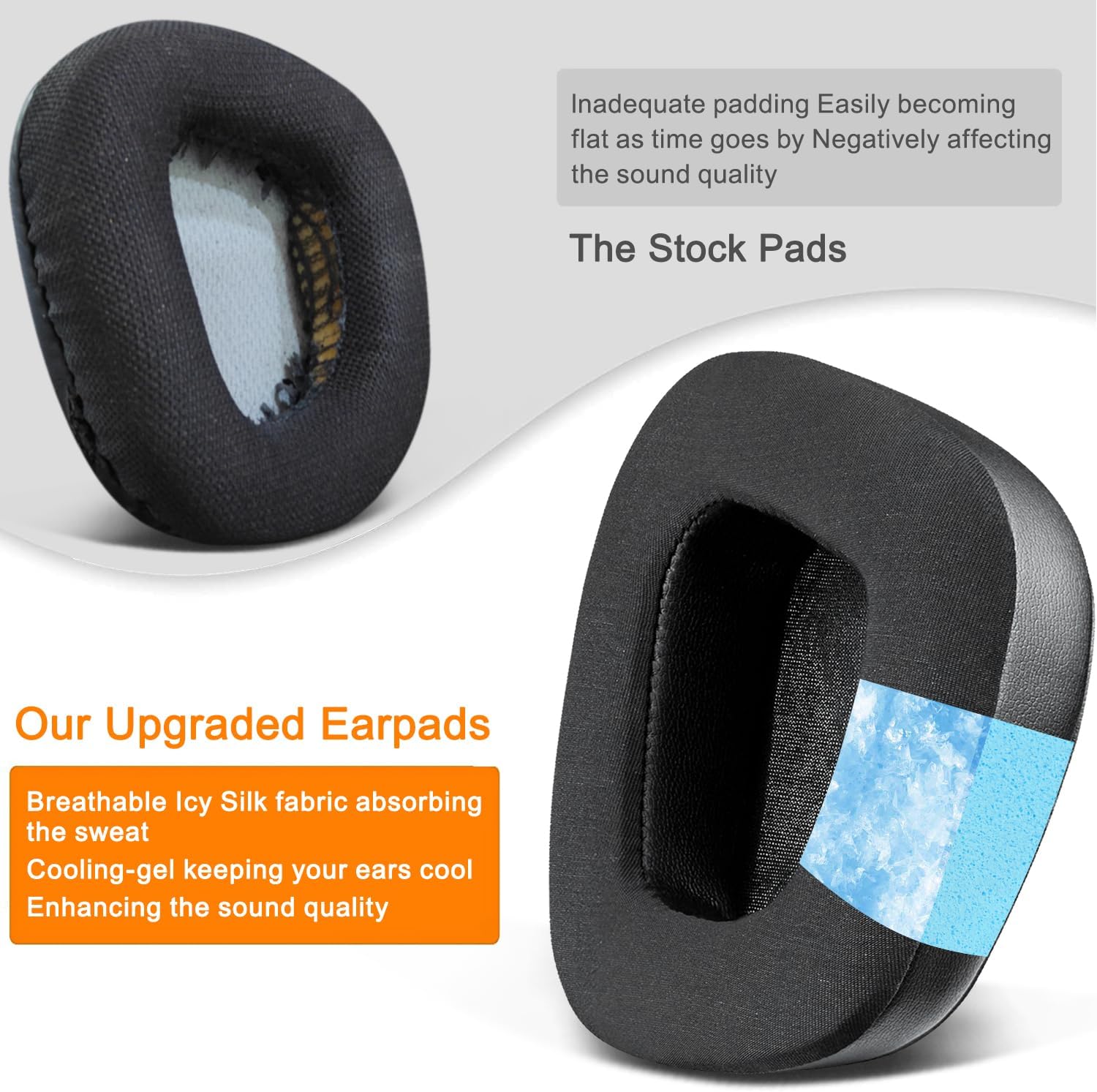 SOULWIT Earpads for Turtle Beach Stealth 600 Gen 2, 600 Gen 3, 500 Wireless Gaming - Cooling Gel