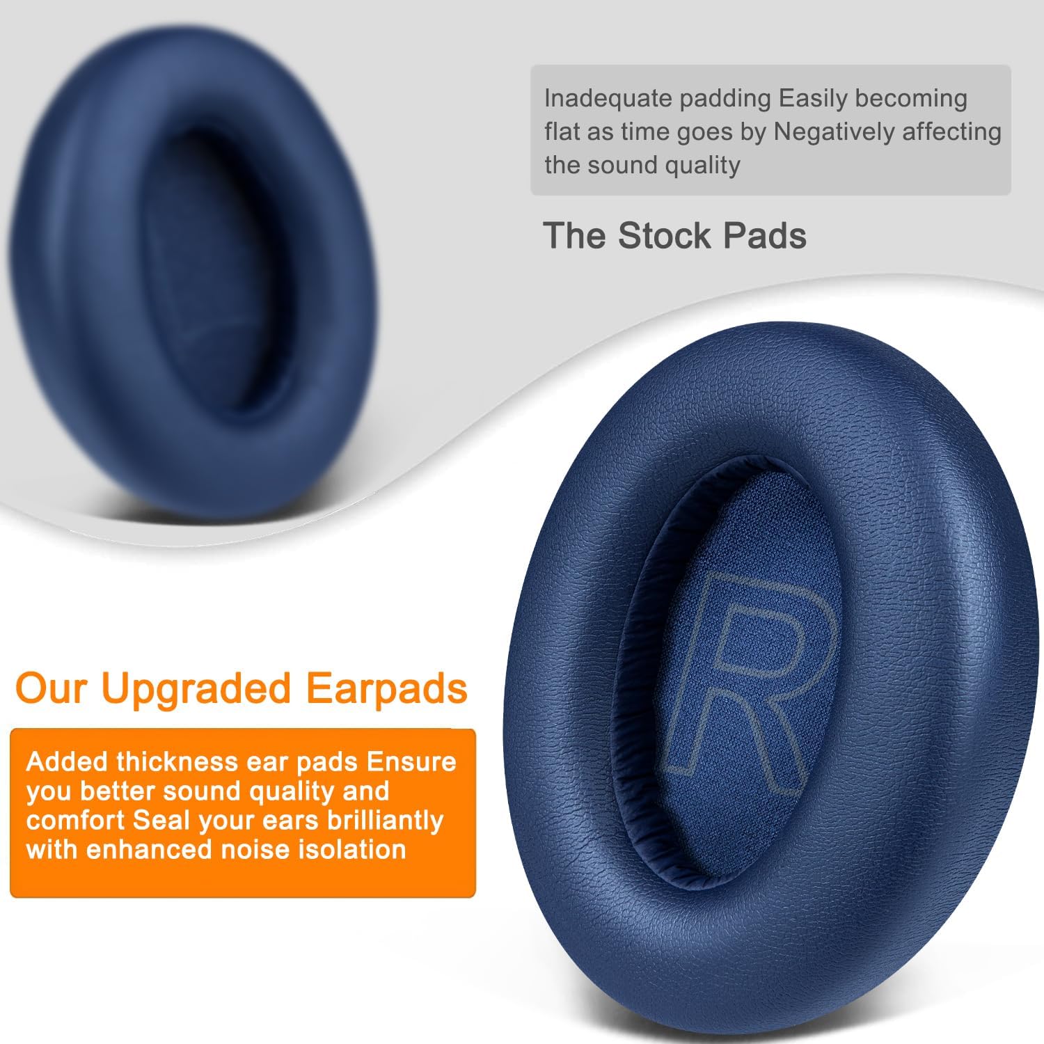 SOULWIT Earpads for Anker Soundcore Life 2 / Life Q20 / Life Q20+ / Q20i - Protein Leather