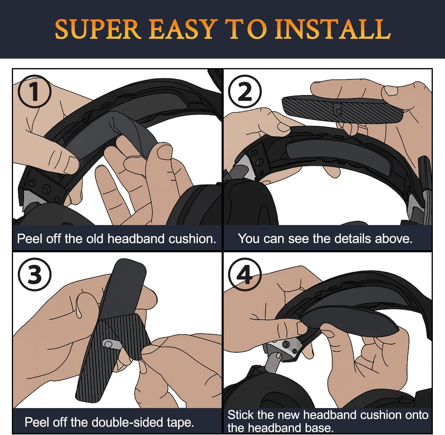 SOULWIT Headband for Astro A40, A40 TR, A50, A50 X - Nano Cloth
