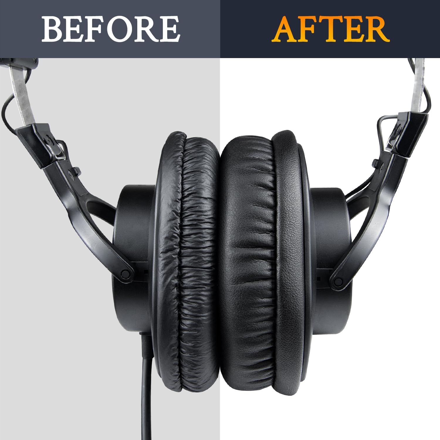 SOULWIT Earpads for Sony MDR-7506, MDR-V6, MDR-V7, MDR-CD900ST - Protein Leather