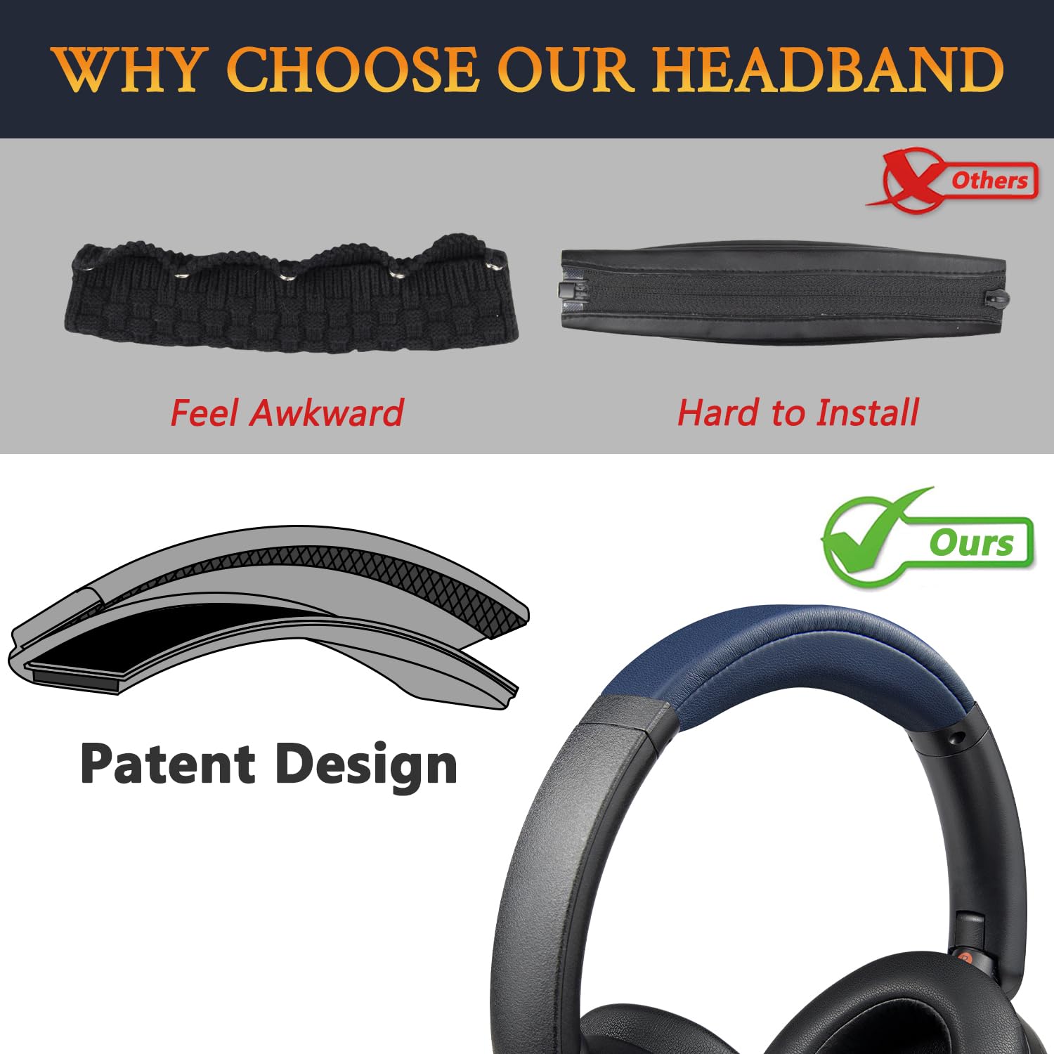 SOULWIT Headband for Sony WH-XB910N
