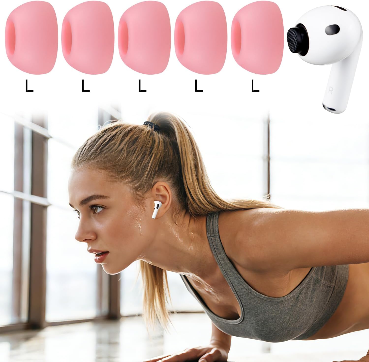 SOULWIT Silicone Ear Tips for AirPods Pro 3 - 5 pairs