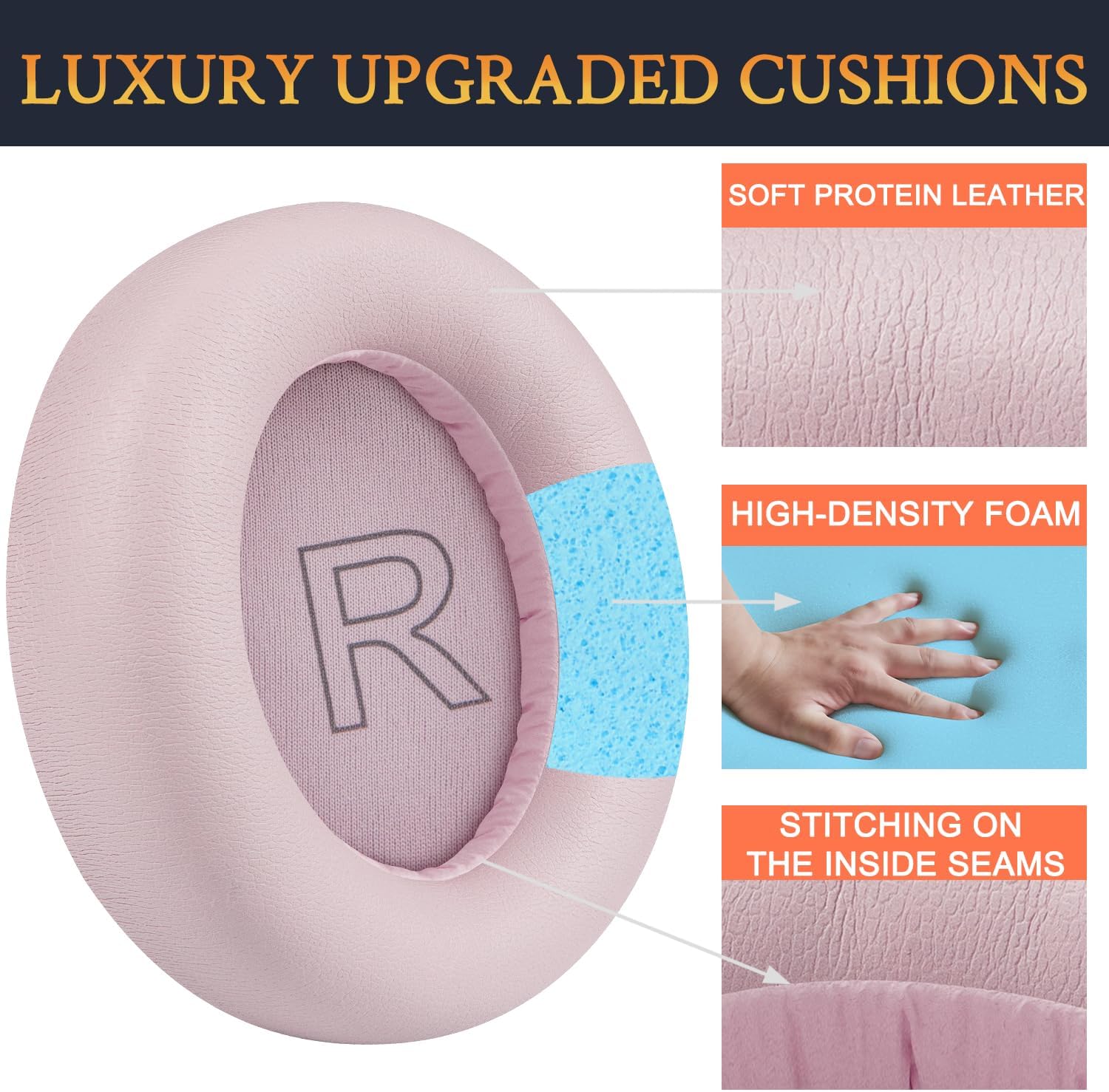 SOULWIT Earpads for Anker Soundcore Life Q30/Q35 - Protein Leather