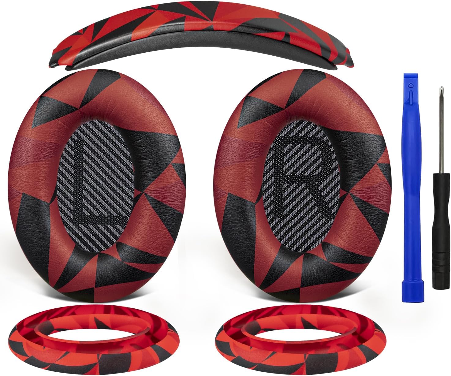 SOULWIT Earpads + Headband + Silicone Earpads Cover for Bose QuietComfort 35 Series