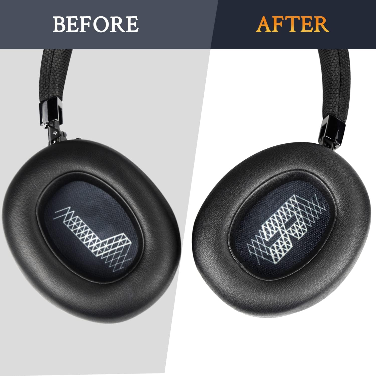SOULWIT Earpads for JBL E65BTNC, Live 650BTNC, Live 660NC, Live 770NC, Duet NC - Protein Leather