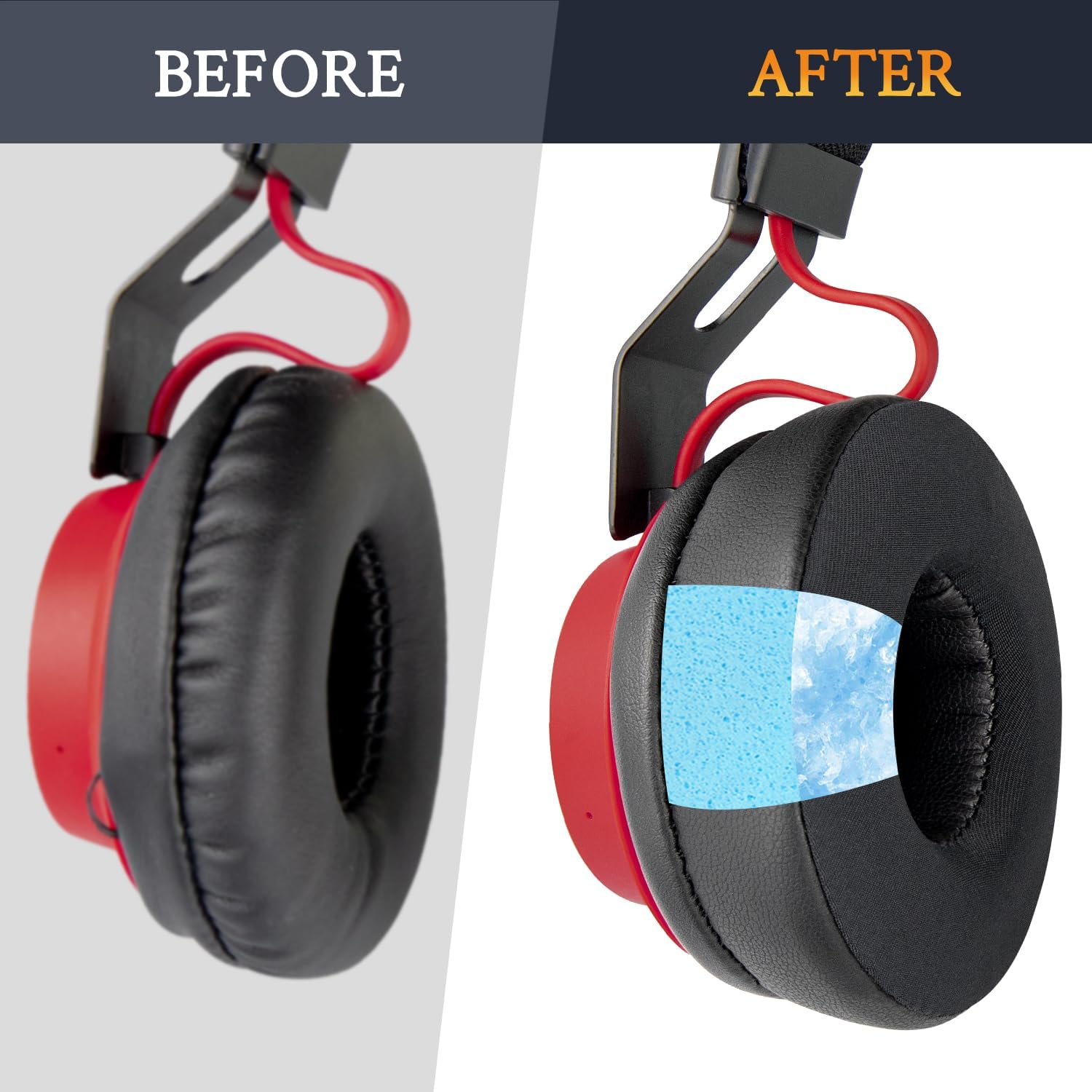 SOULWIT Earpads for Jabra Move, Elite 25h - Cooling Gel