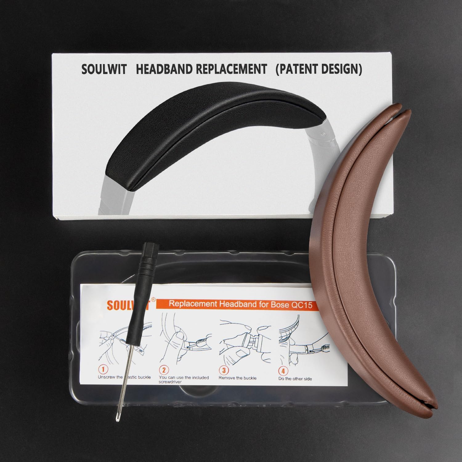 SOULWIT Headband for Bose QuietComfort 15, QuietComfort 2 Headphones