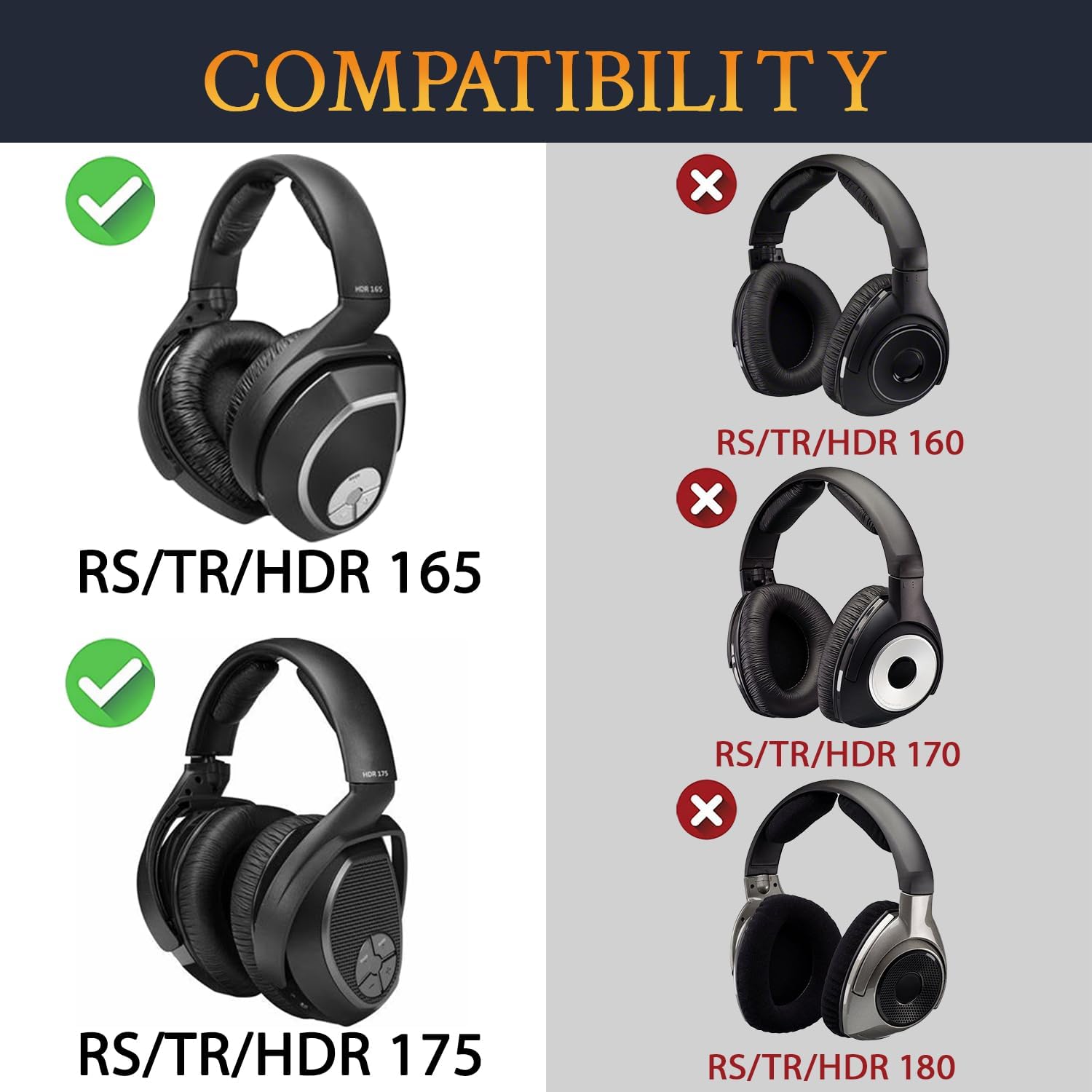 SOULWIT Headband for Sennheiser RS165, RS175