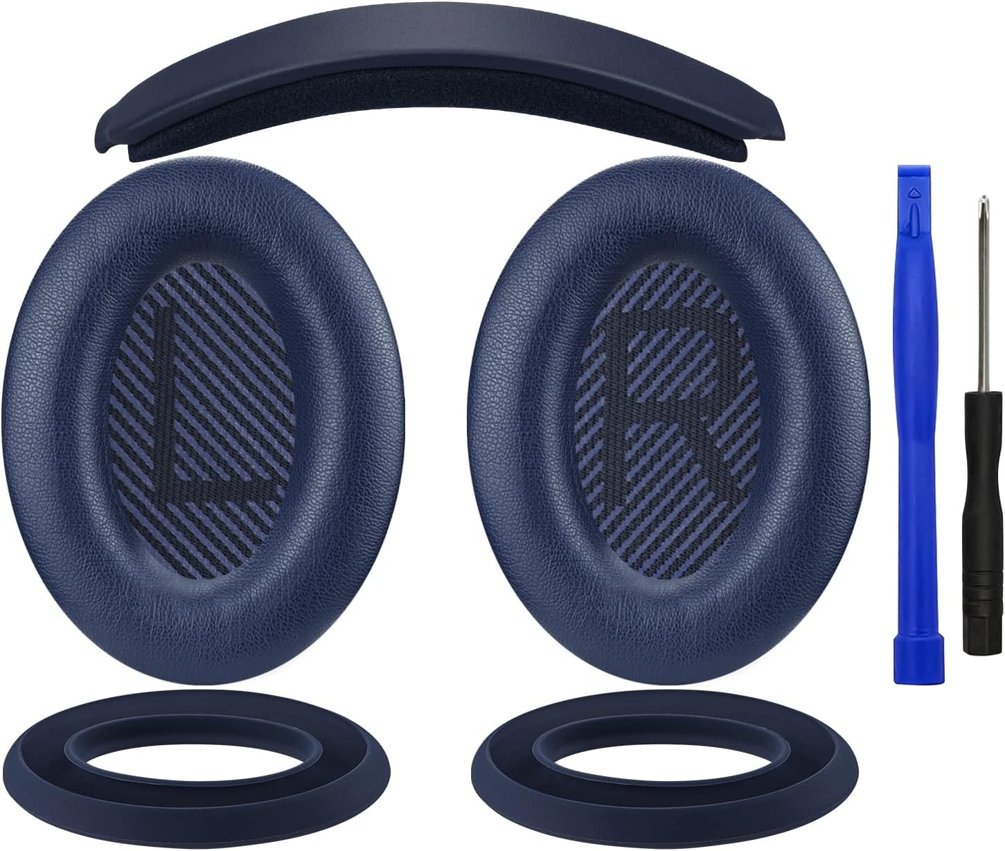 SOULWIT Earpads + Headband + Silicone Earpads Cover for Bose QuietComfort 35 Series