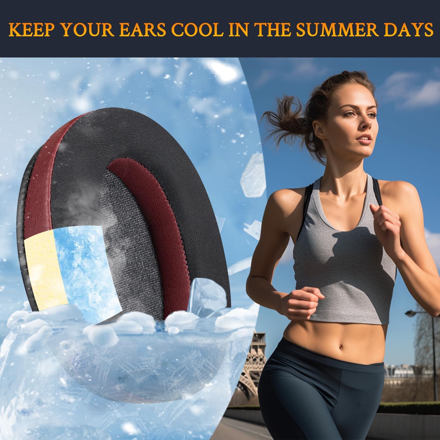 SOULWIT Earpads for Sony WH-XB910N - Cooling Gel