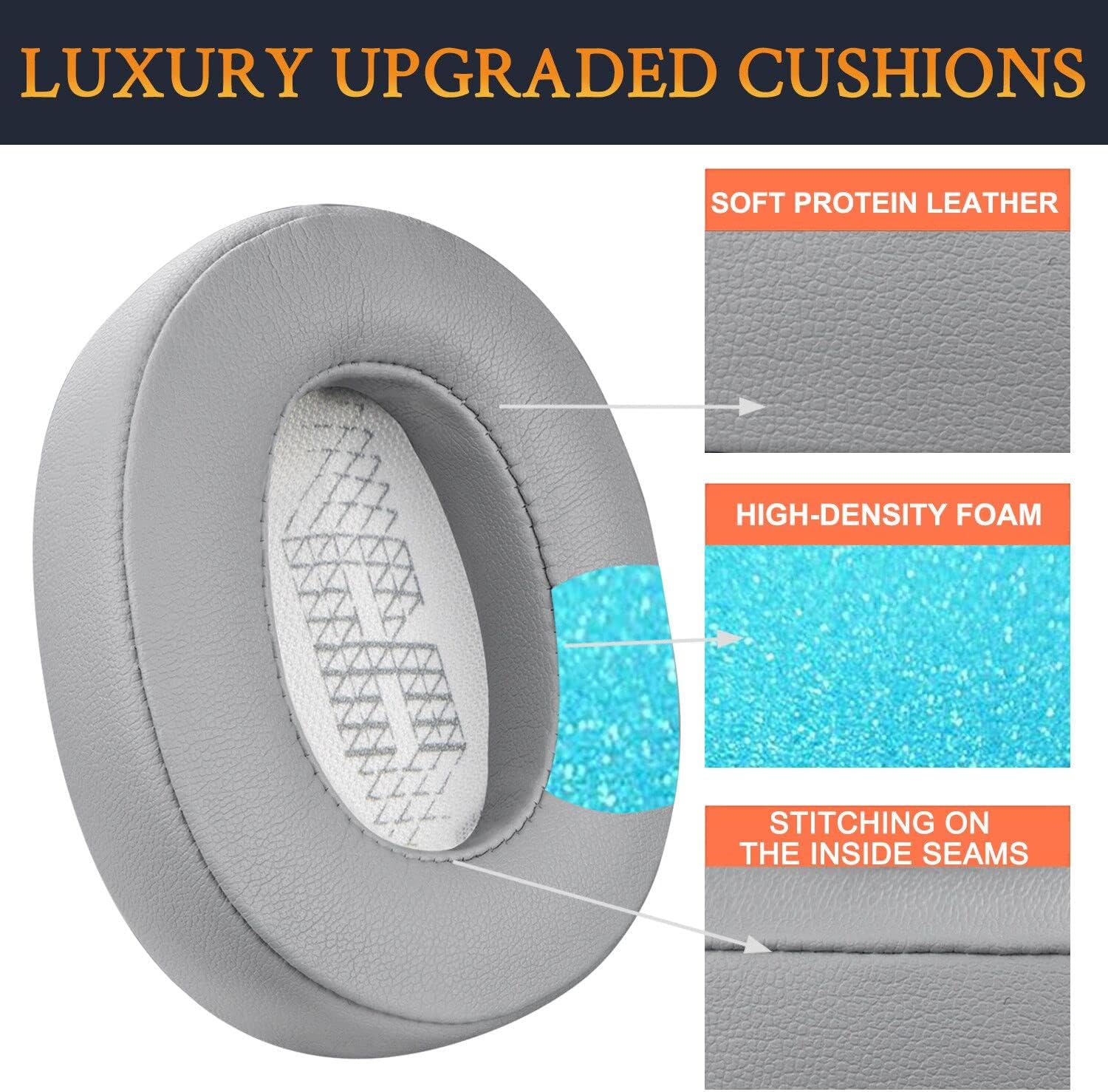 SOULWIT Earpads for JBL Live 500BT - Protein Leather