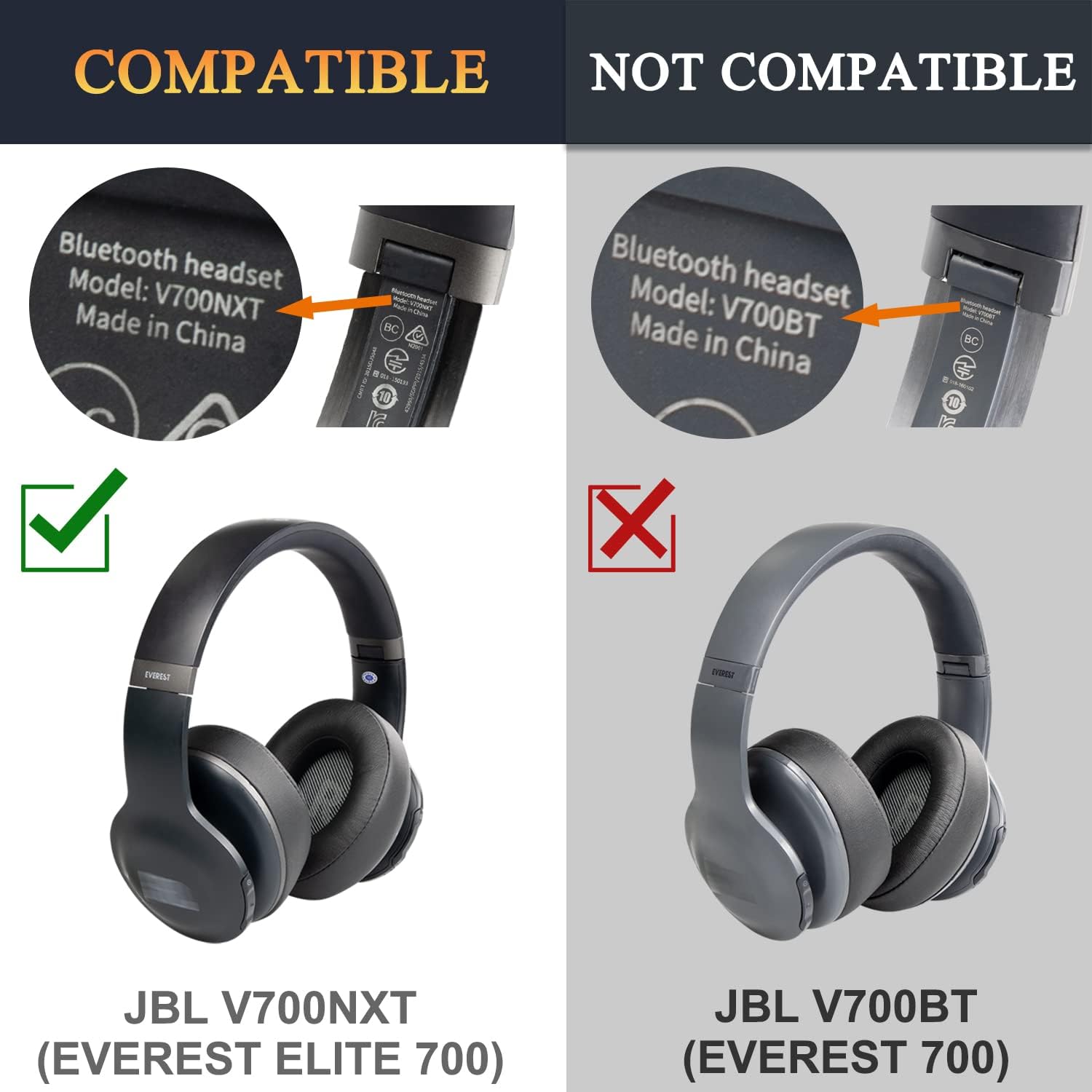 SOULWIT Earpads for JBL Everest Elite 700 (V700NXT) - Protein Leather