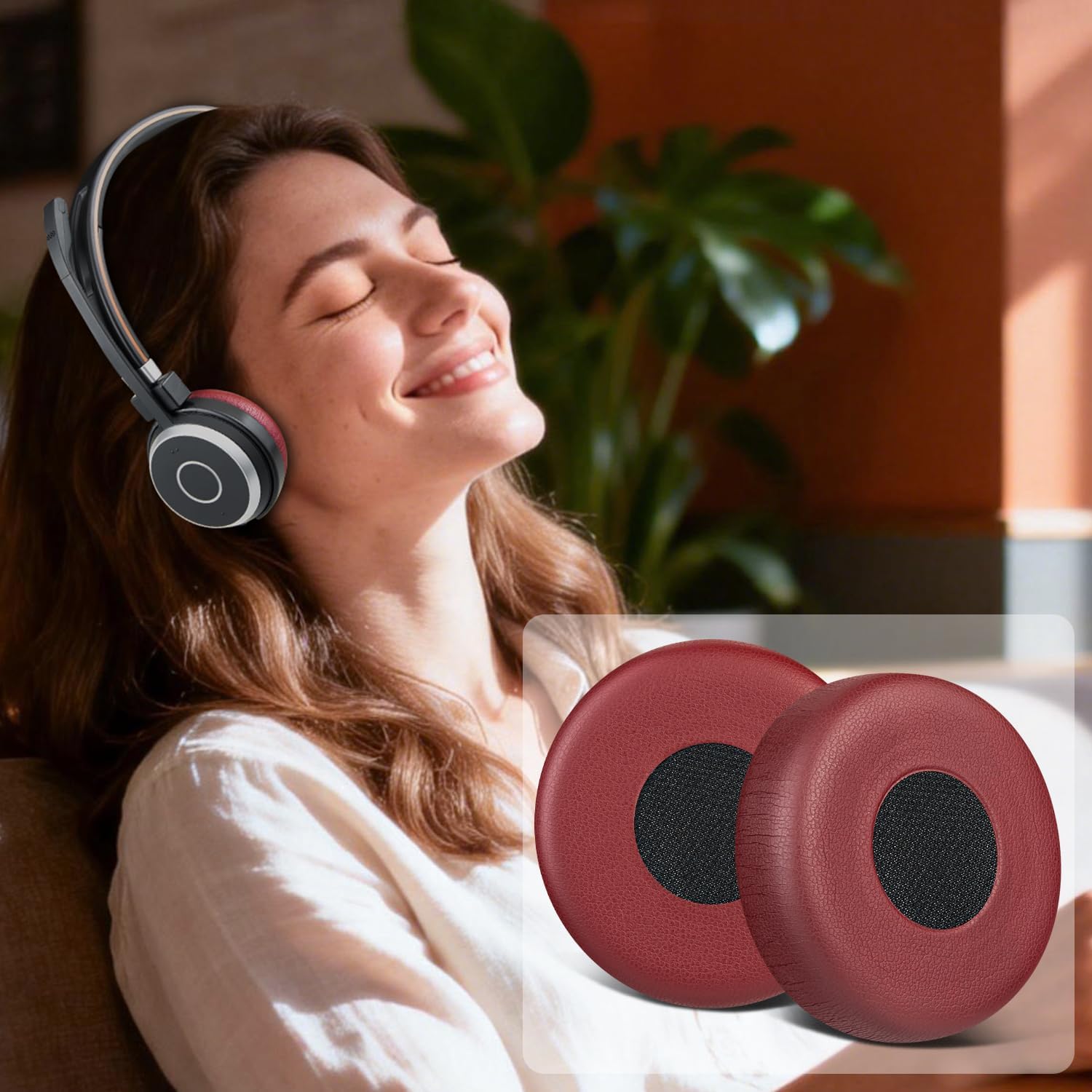 SOULWIT Earpads for Jabra Evolve 65/40/30/20 - Protein Leather