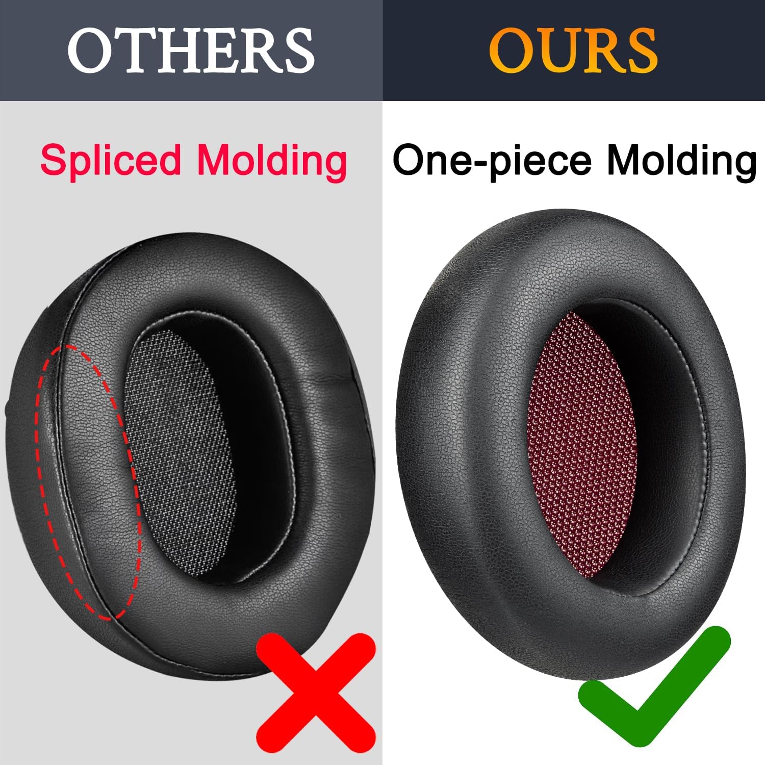 SOULWIT Earpads for Teufel REAL BLUE NC (2020), REAL BLUE (2020), REAL PURE (2020) - Protein Leather
