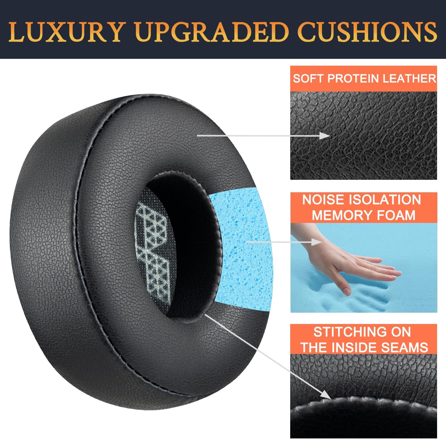 SOULWIT Earpads for JBL Live 670NC - Protein Leather