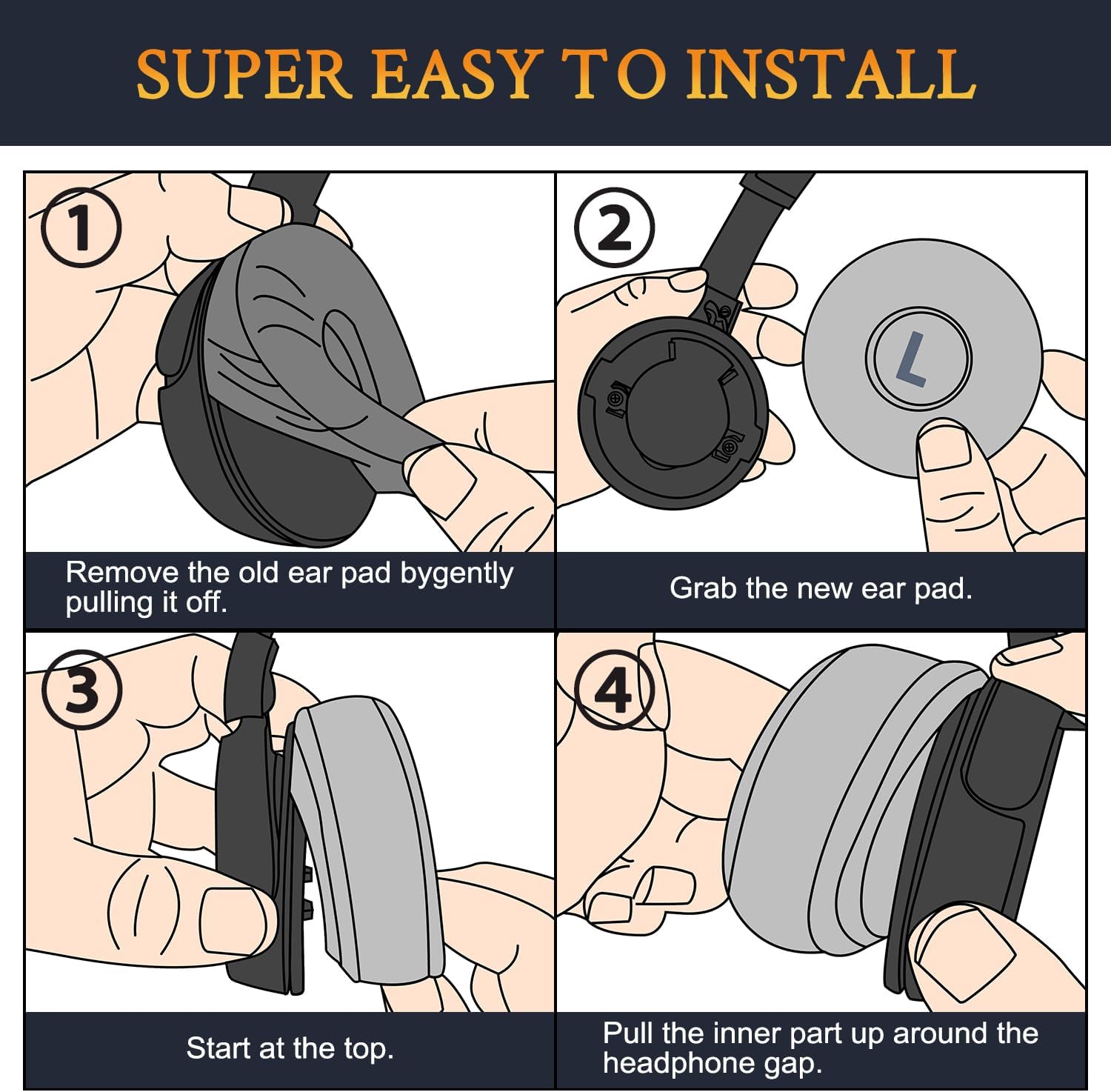 SOULWIT Earpads for Jabra PRO / BIZ / UC Voice - Linen