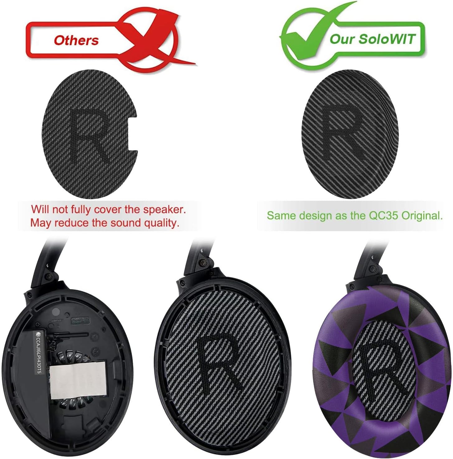 SoloWIT Earpads for Bose QuietComfort 35 Series - Protein Leather