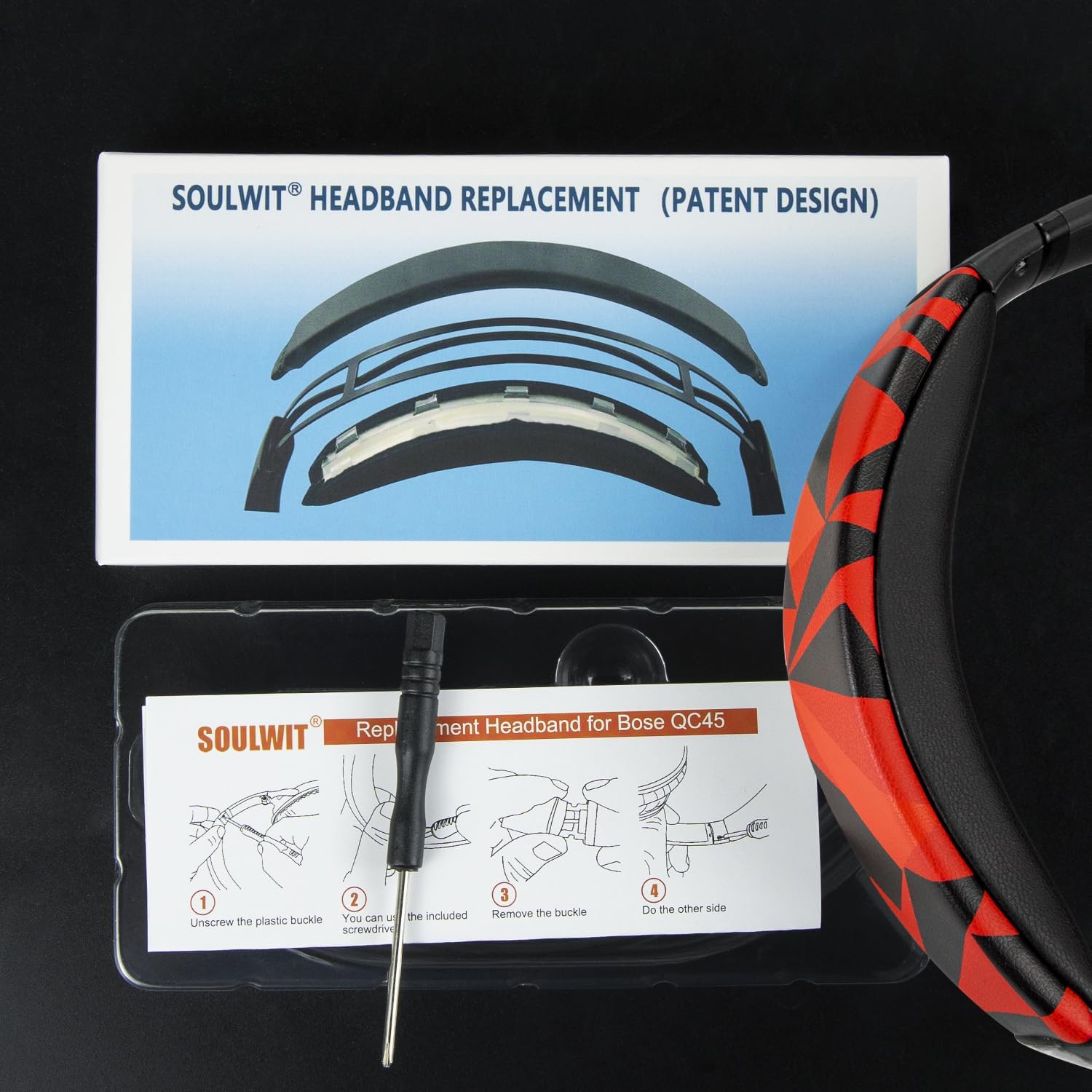 SOULWIT Headband for Bose QuietComfort 45 Series