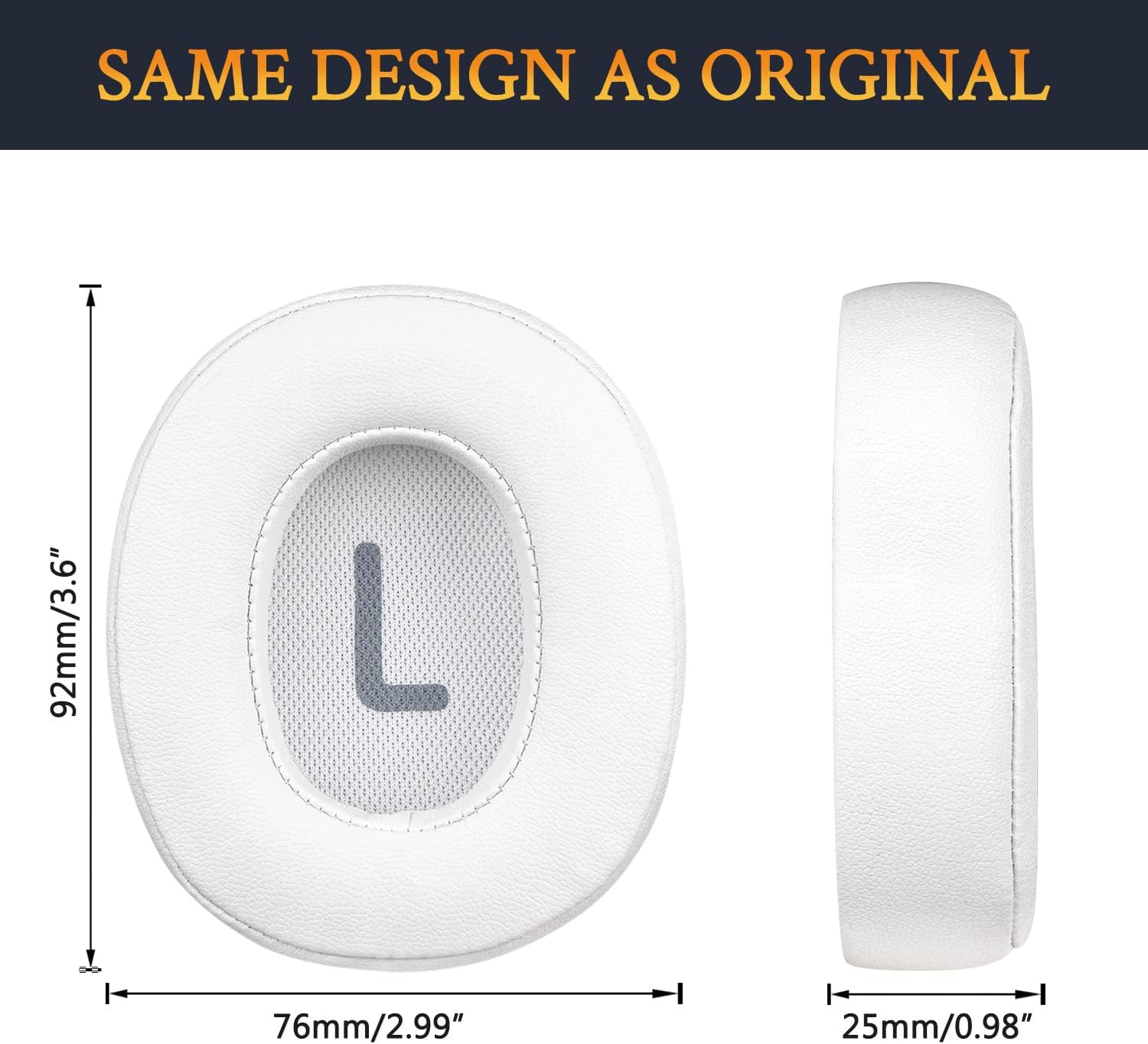 SOULWIT Earpads for JBL Tune 700BT, 710BT, 720BT, 750BTNC, 760NC, 770NC - Protein Leather