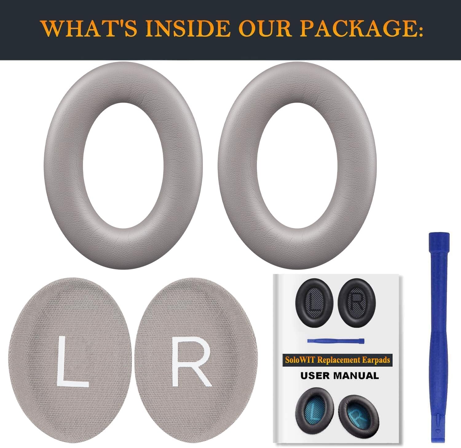 SOULWIT Earpads for Bose QuietComfort 45 Series - Protein Leather