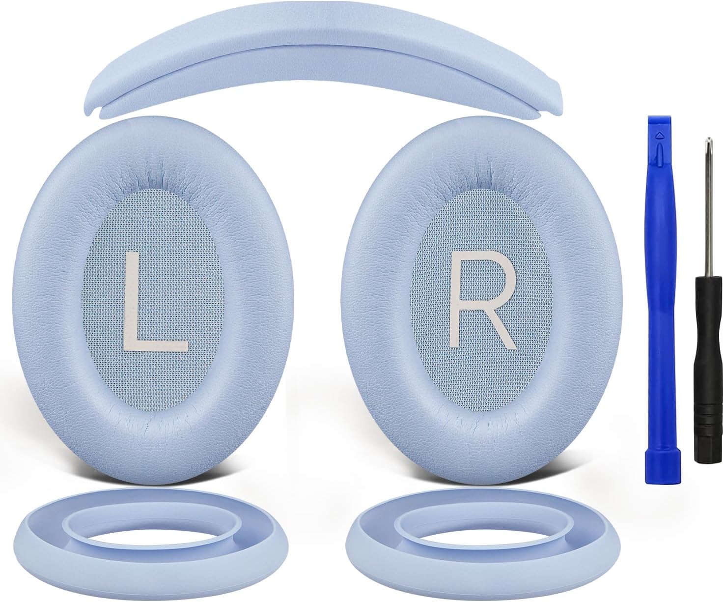 SOULWIT Replacement Kit for Bose QuietComfort 45 Series, Earpads + Headband + Earpads Cover