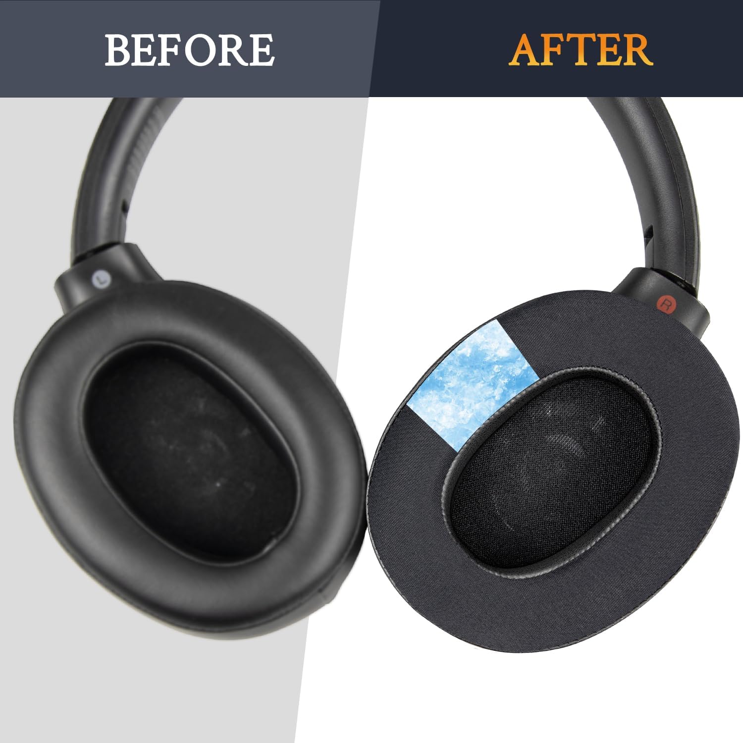 SOULWIT Earpads for Sony WH-XB900N, WH-CH710N, WH-CH720N, WH-RF400, MDR-RF895RK - Cooling Gel