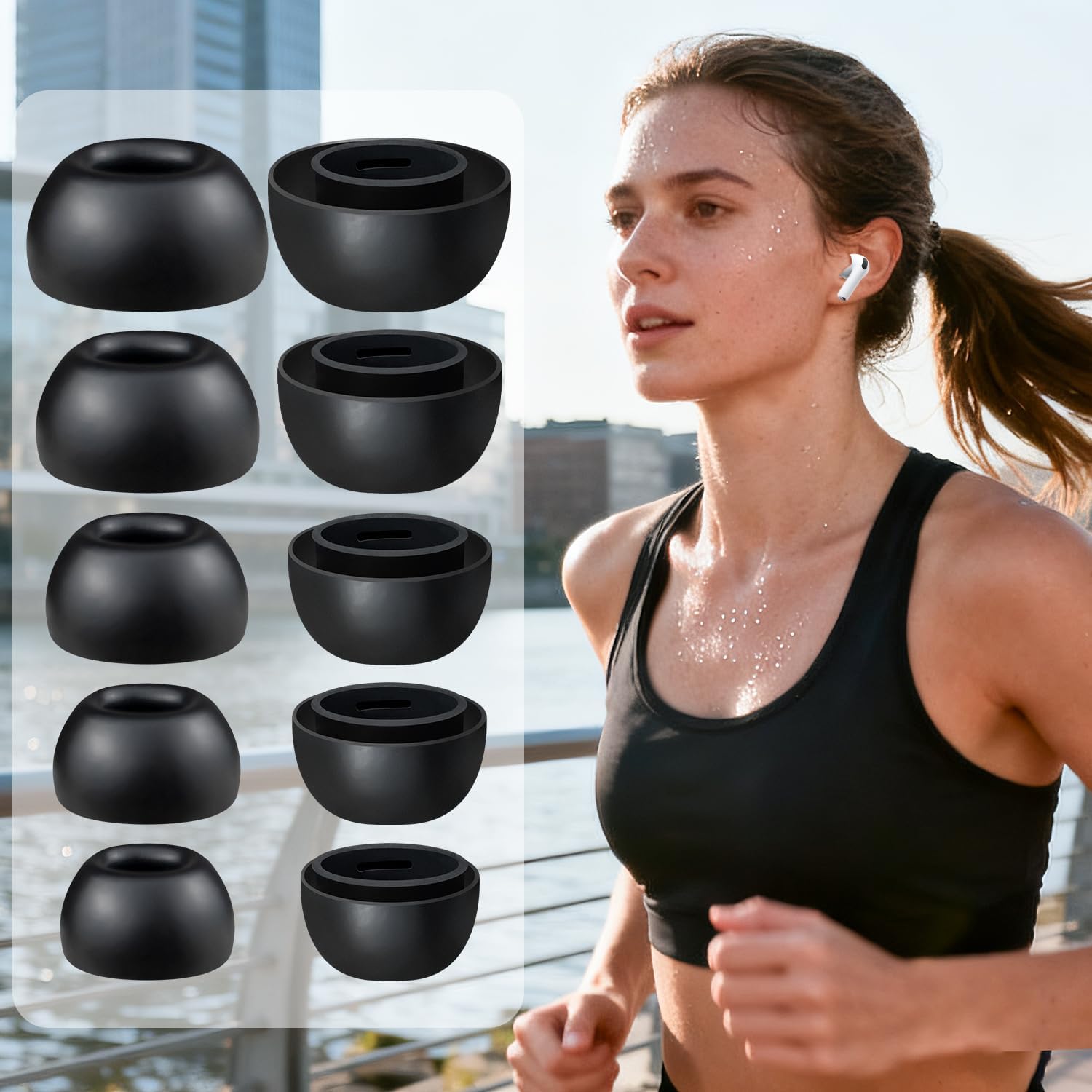 SOULWIT Silicone Ear Tips for AirPods Pro 3 - 5 pairs