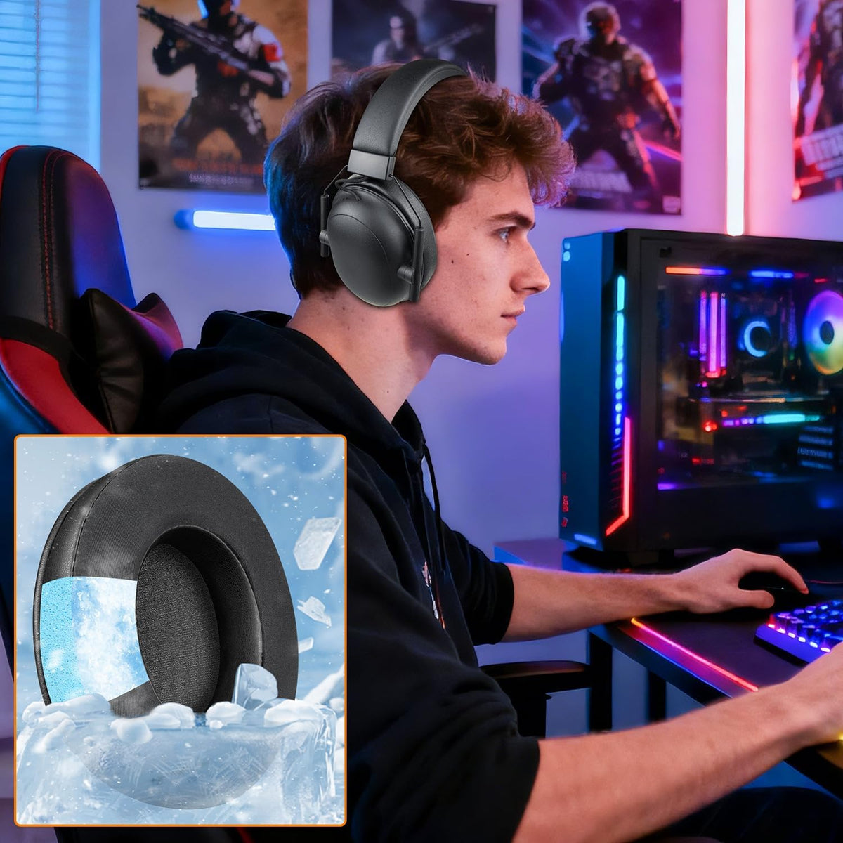 SOULWIT Cooling Earpads for Razer Blackshark V2 X/V2 HyperSpeed