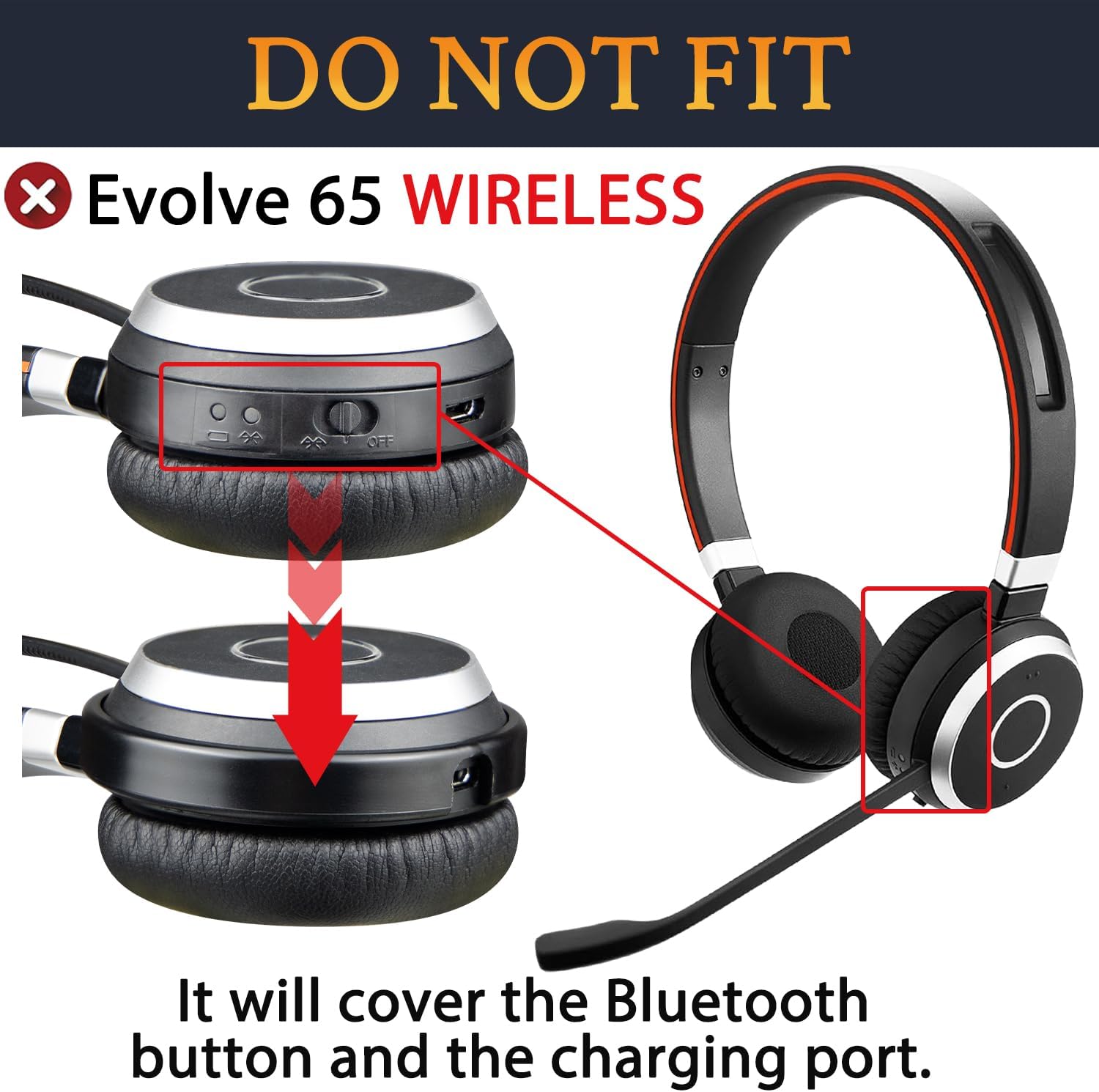 SOULWIT Hinge Swivel Connectors for Jabra Evolve 65/40/30/20
