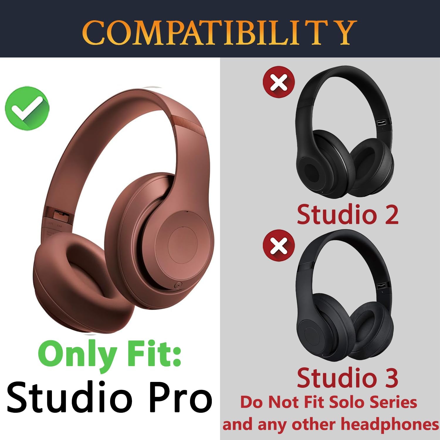 SOULWIT Earpads for Beats Studio Pro - Protein Leather